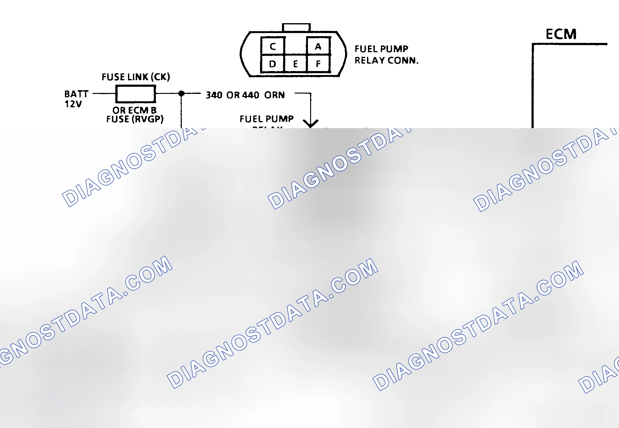 Scheme 12: Chart A-5 Schematic, Fuel Pump Ckt Diagnosis (C, K, R, V, G, P & GP Series) One Fuel Tank