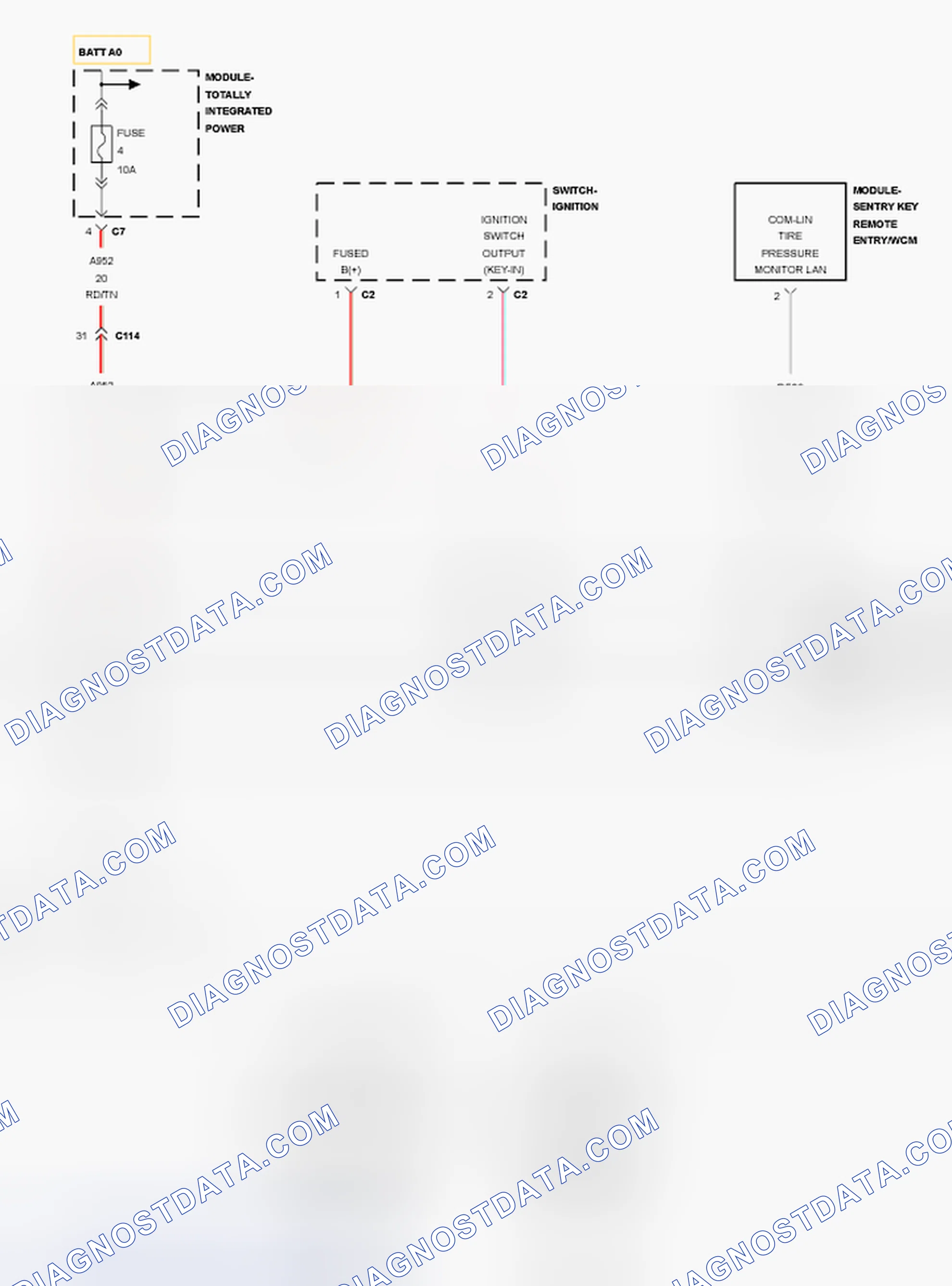 Scheme 25: B2254-COLUMN LOCK MODULE INTERNAL