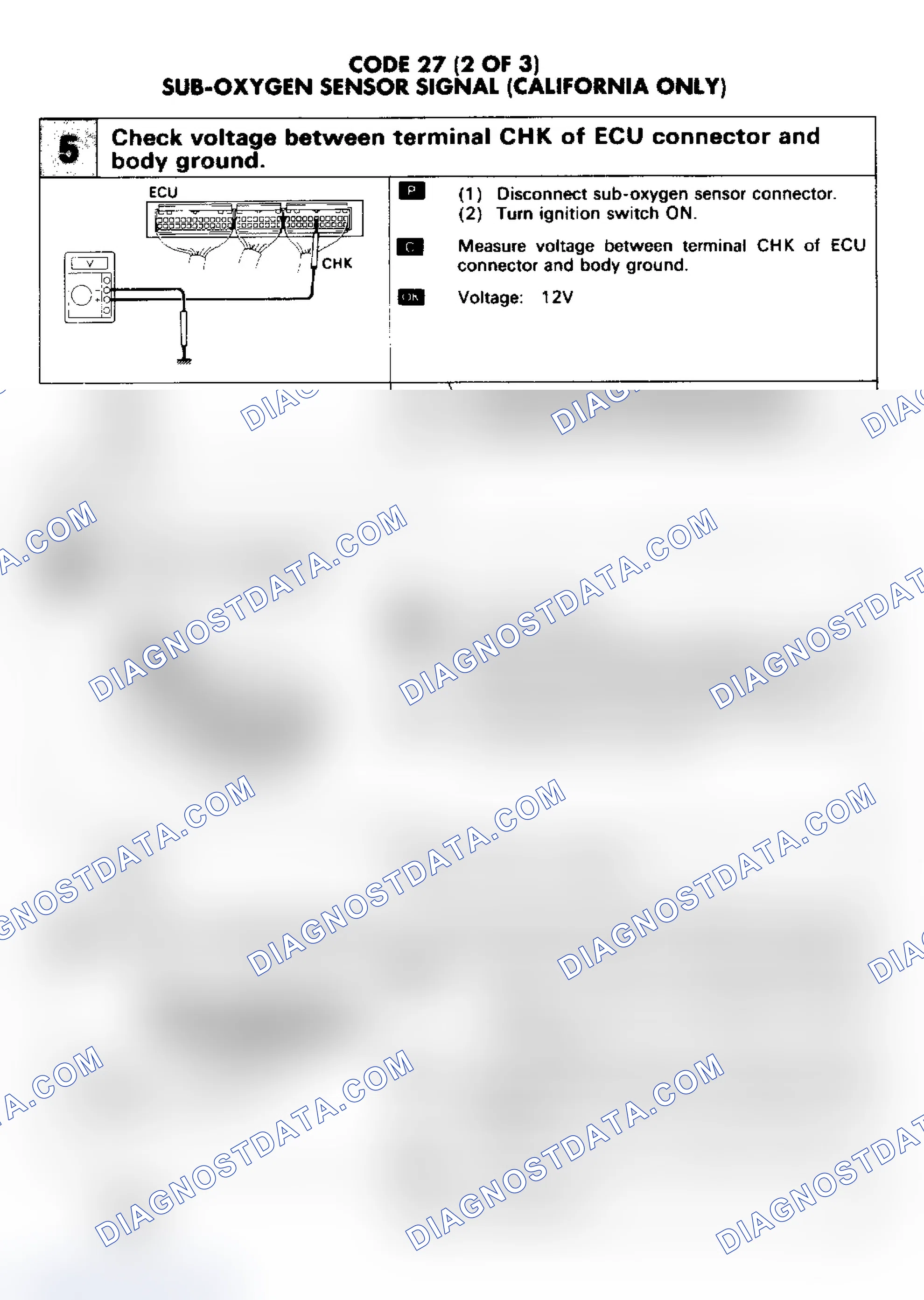Scheme 23: Code 27: Sub-O2 Sensor Signal (Calif, 2 of 3)