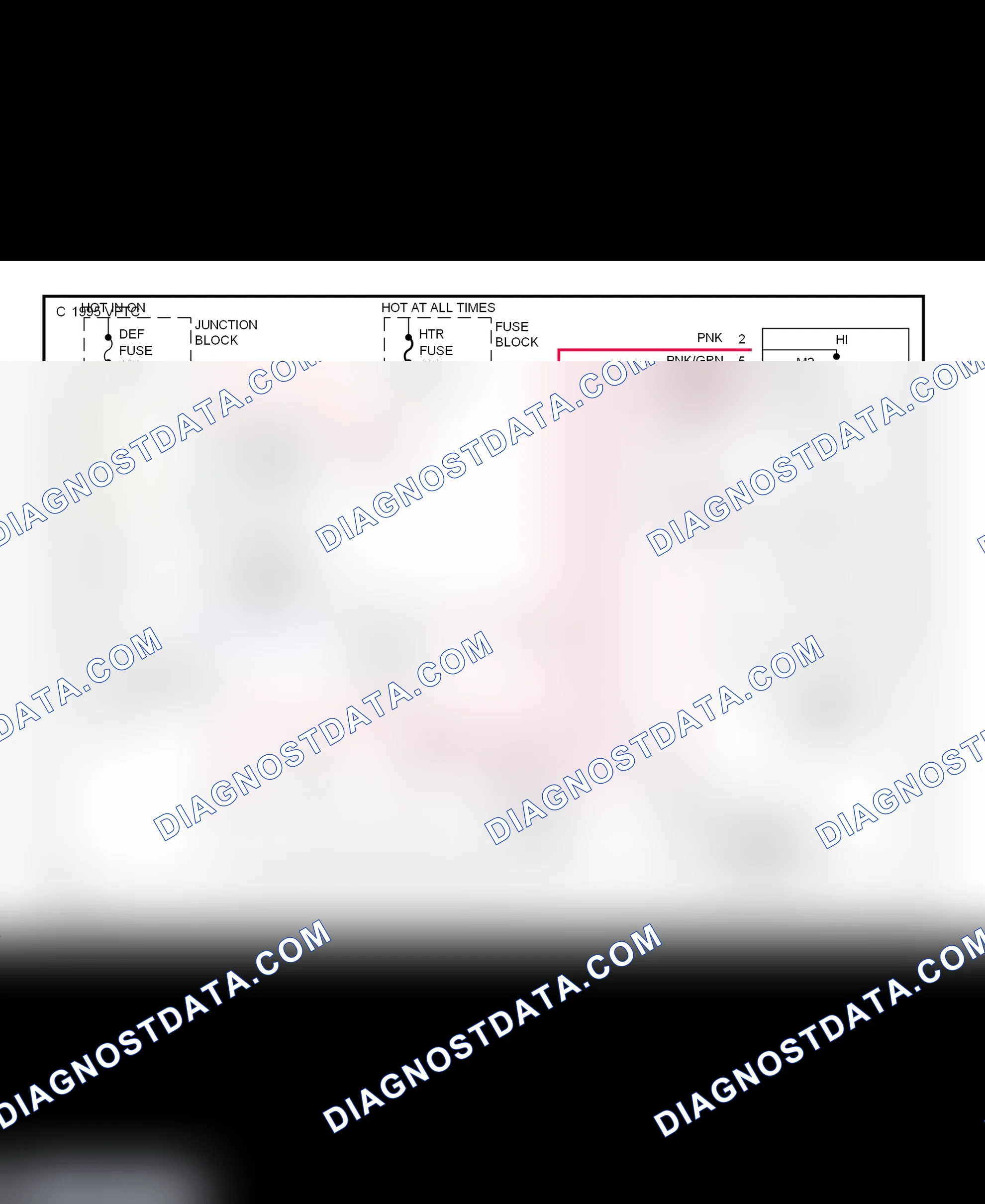 Scheme 1: Heater System Wiring Diagram (1999 Tracker)