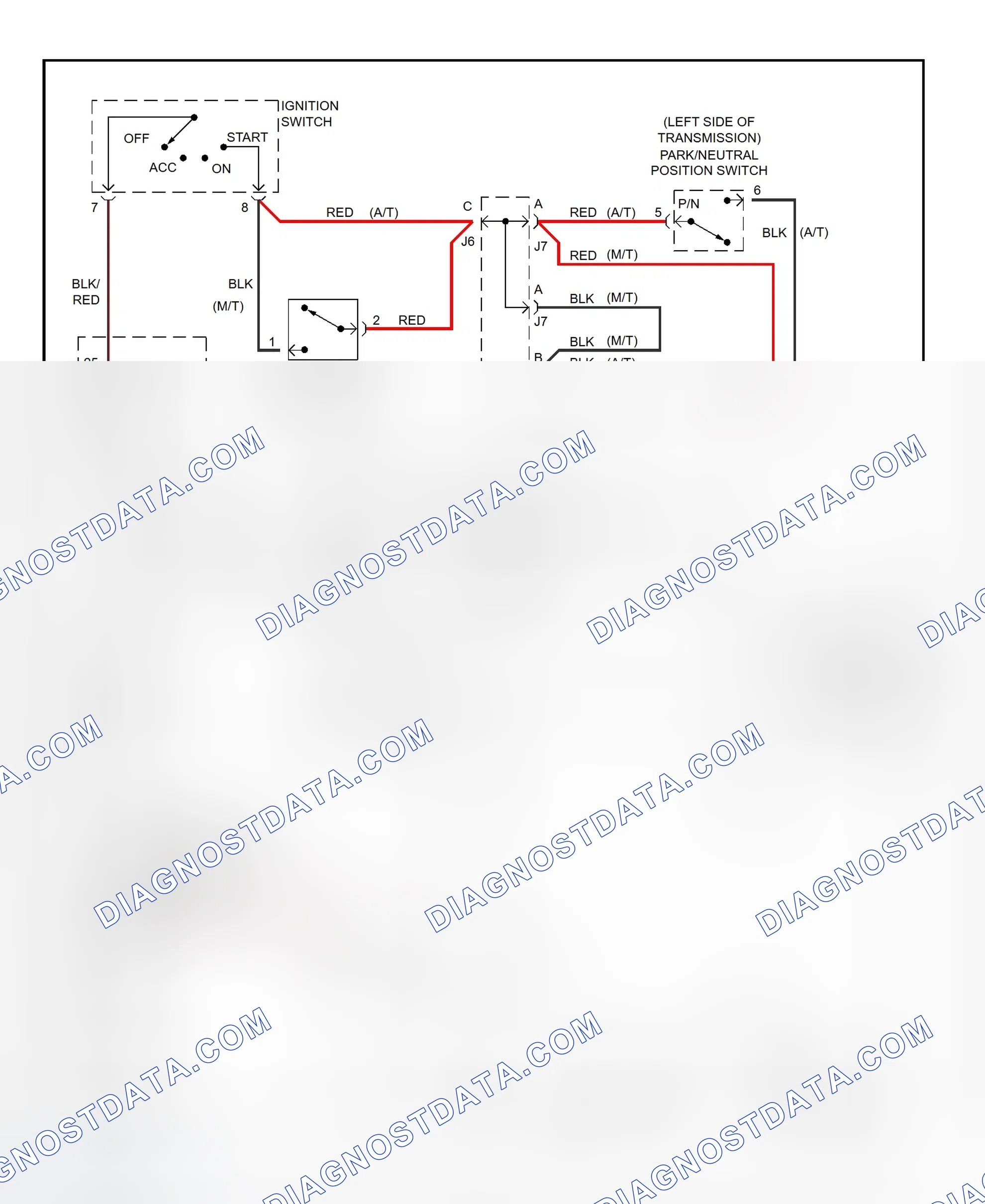 Fig. 24: Starting System Wiring Diagram (RAV4)