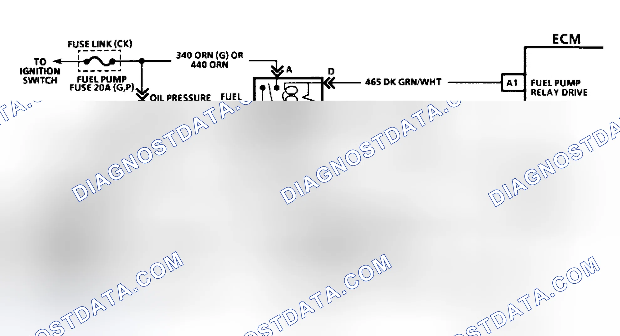 Scheme 144: CODE 54, FUEL PUMP CIRCUIT