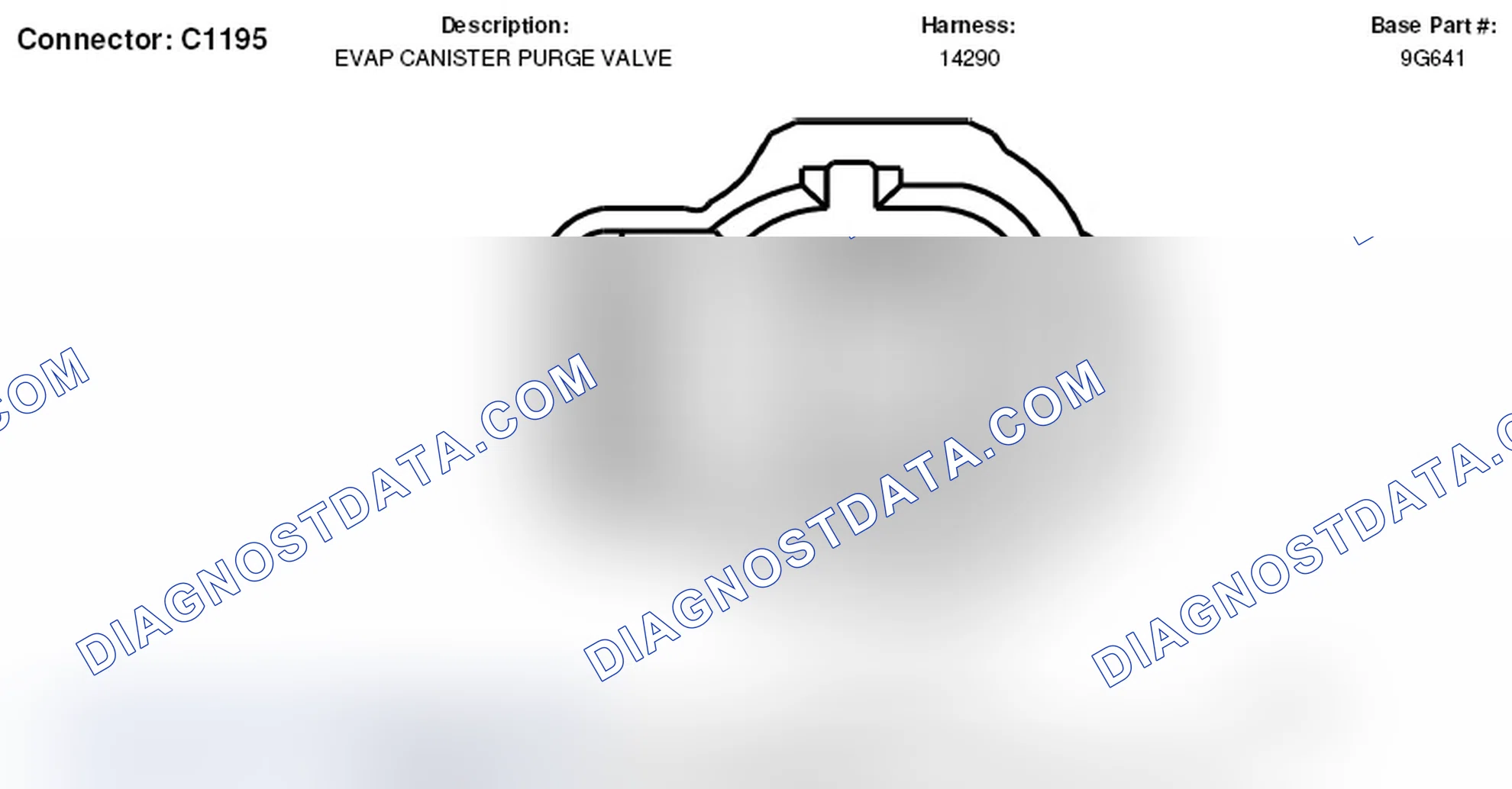 Scheme 210: Evaporative Emissions Canister Purge Valve Connector End View (C1195)