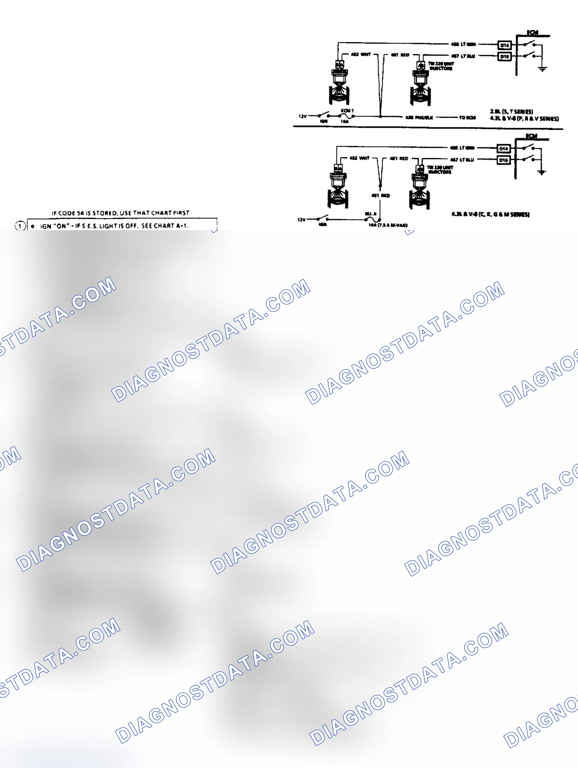 Scheme 115: Chart A3 - Engine Cranks, But Won't Run (2.8L, 4.3L, 5.0L, 5.7L & 7.4L Engines)