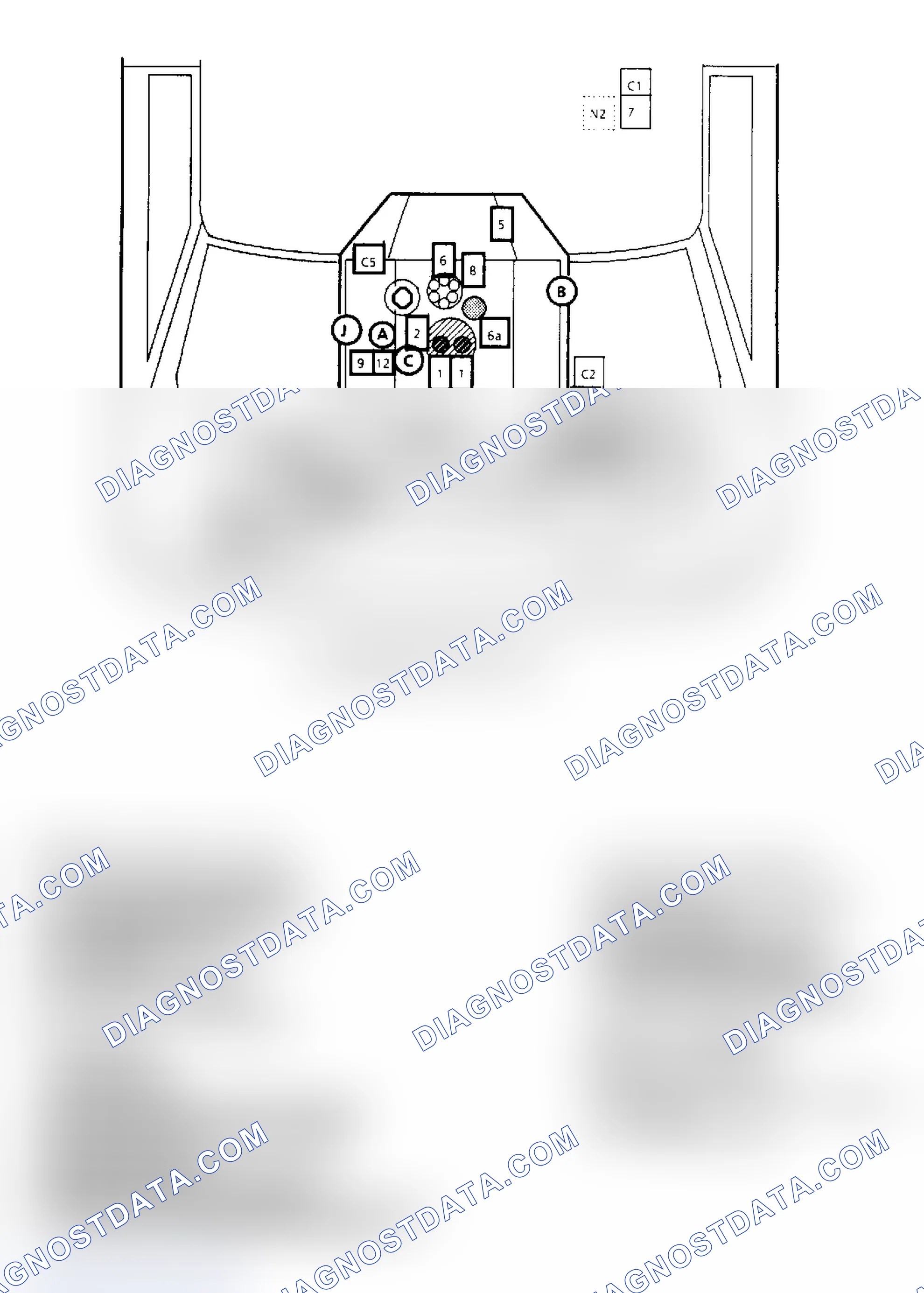 Scheme 54: Component Locations for "G" Series 5.0L & 5.7L