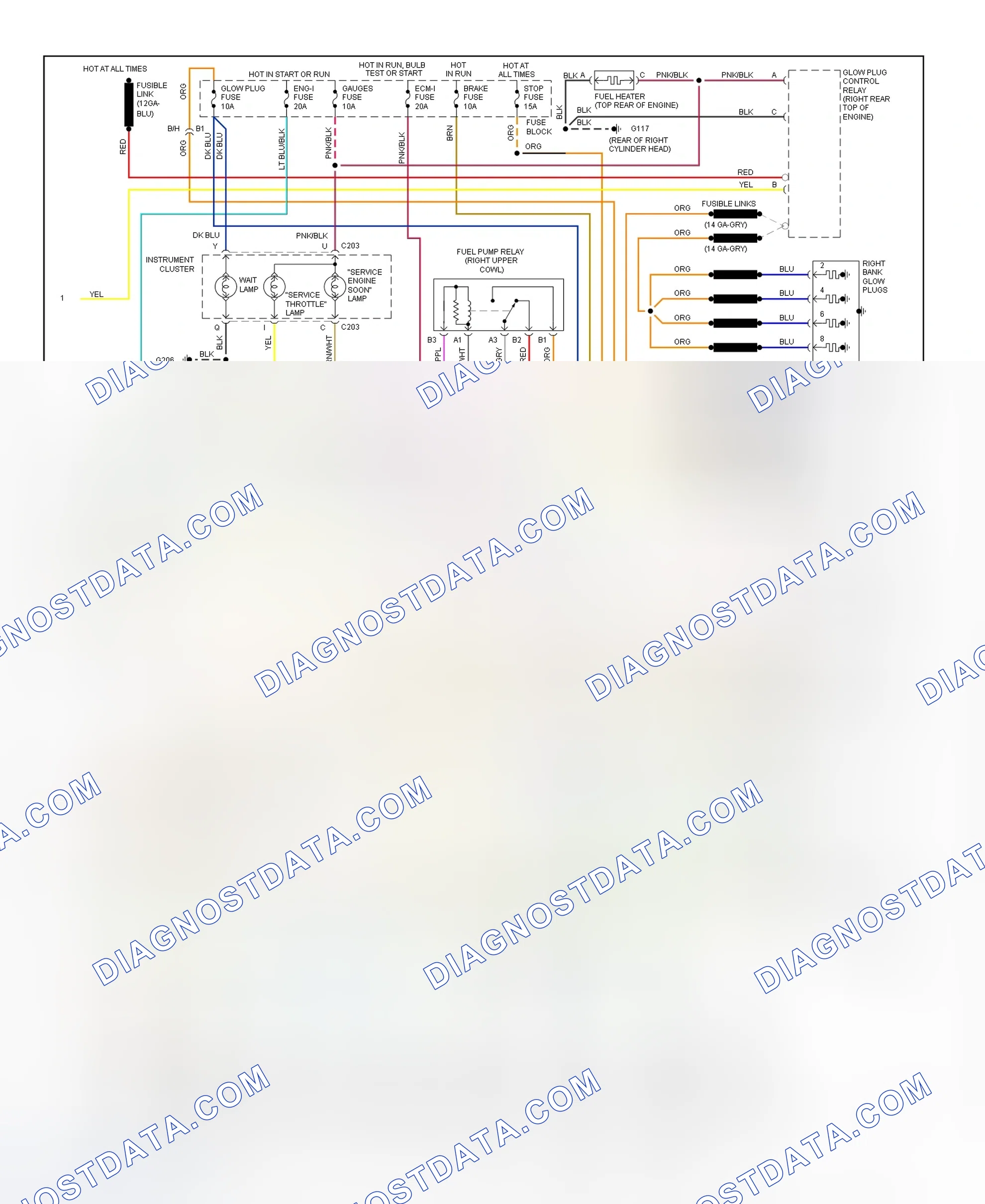 Scheme 119: Wiring Diagram ("C" & "K" Series Pickup, & Sierra - Diesel VIN F & P With M/T - 2 Of 2)