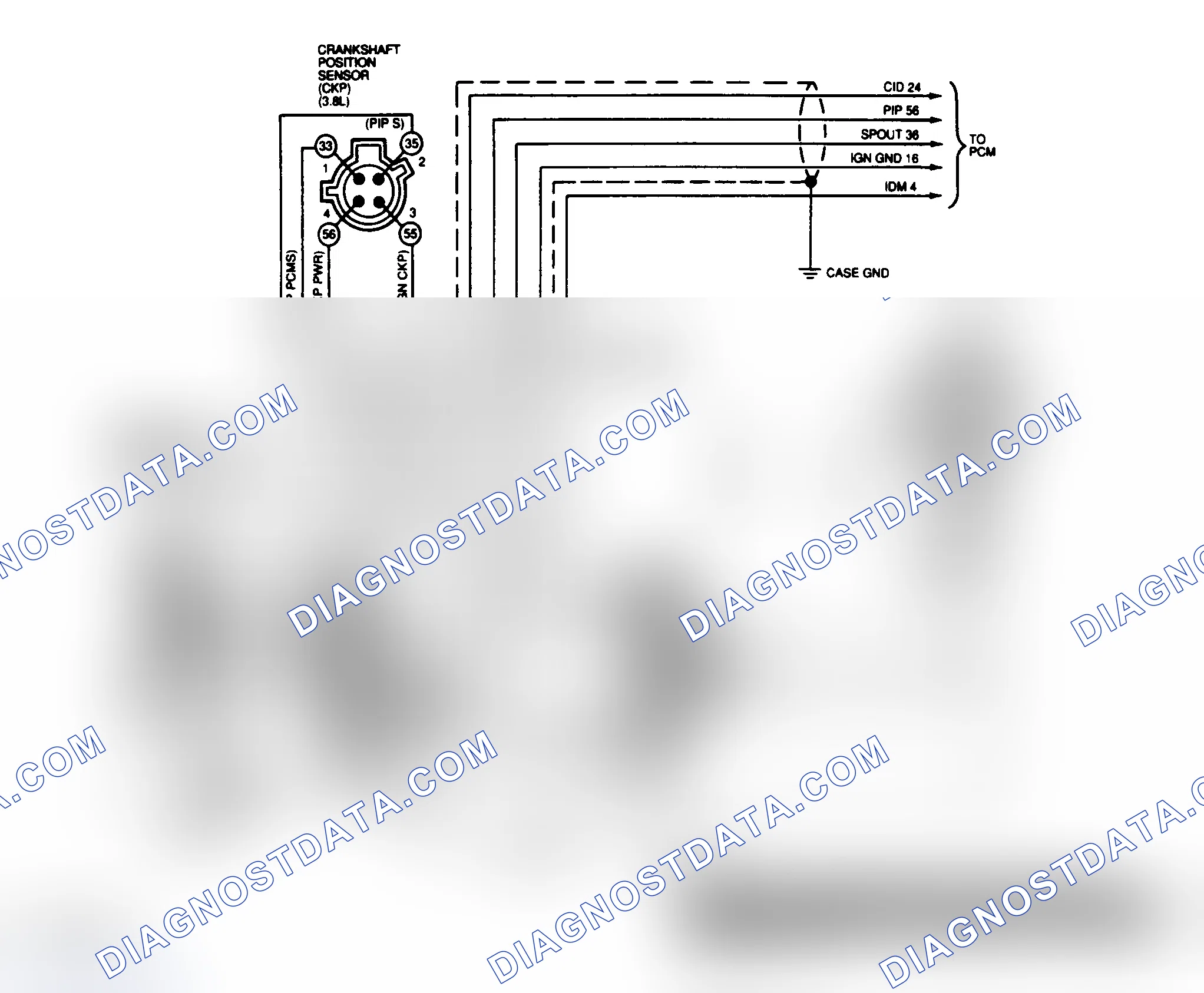 Scheme 186: EI System Connector Terminal (3.8L SC)