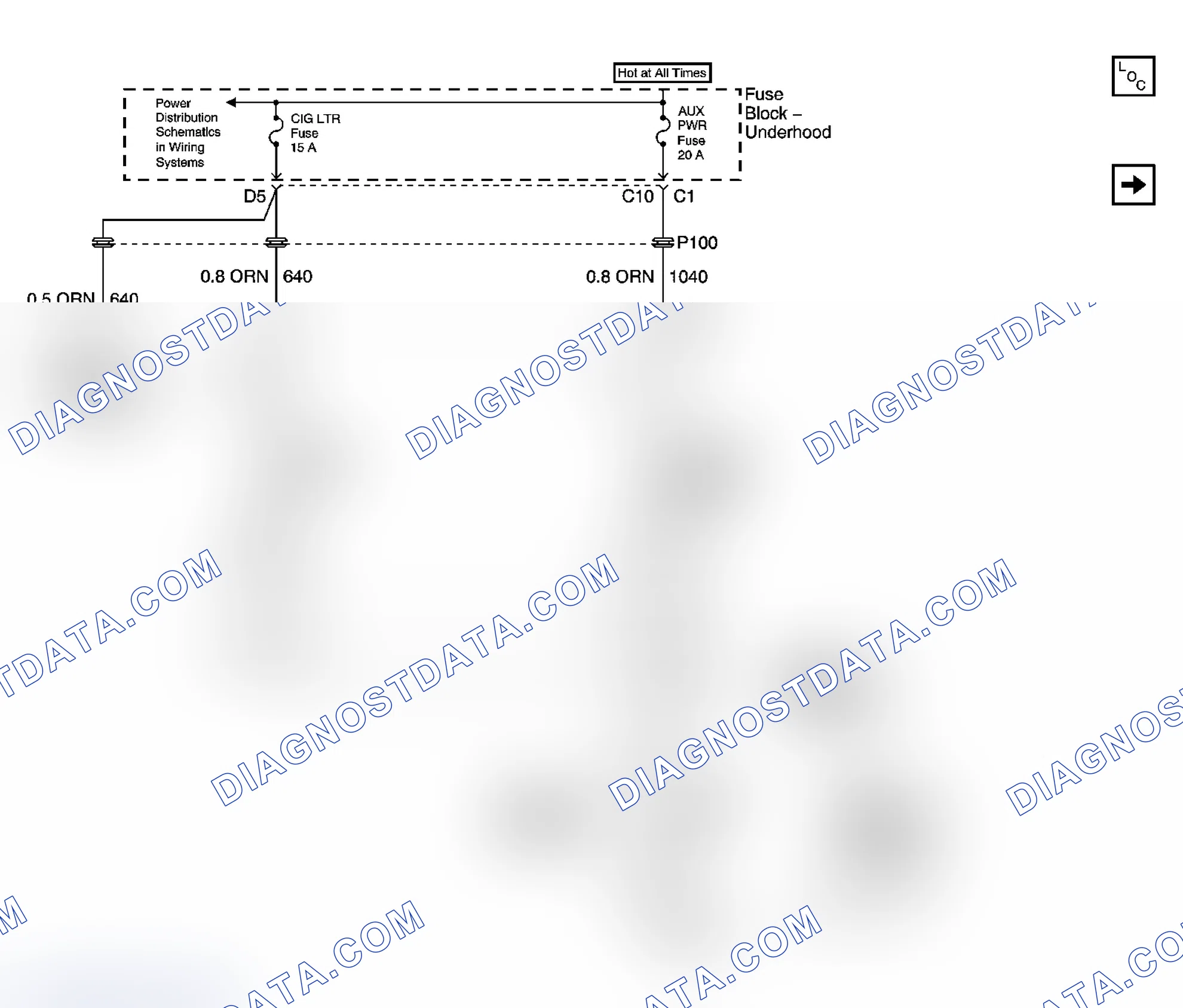 Scheme 119: Cigar Lighter/Auxiliary Outlets Schematics