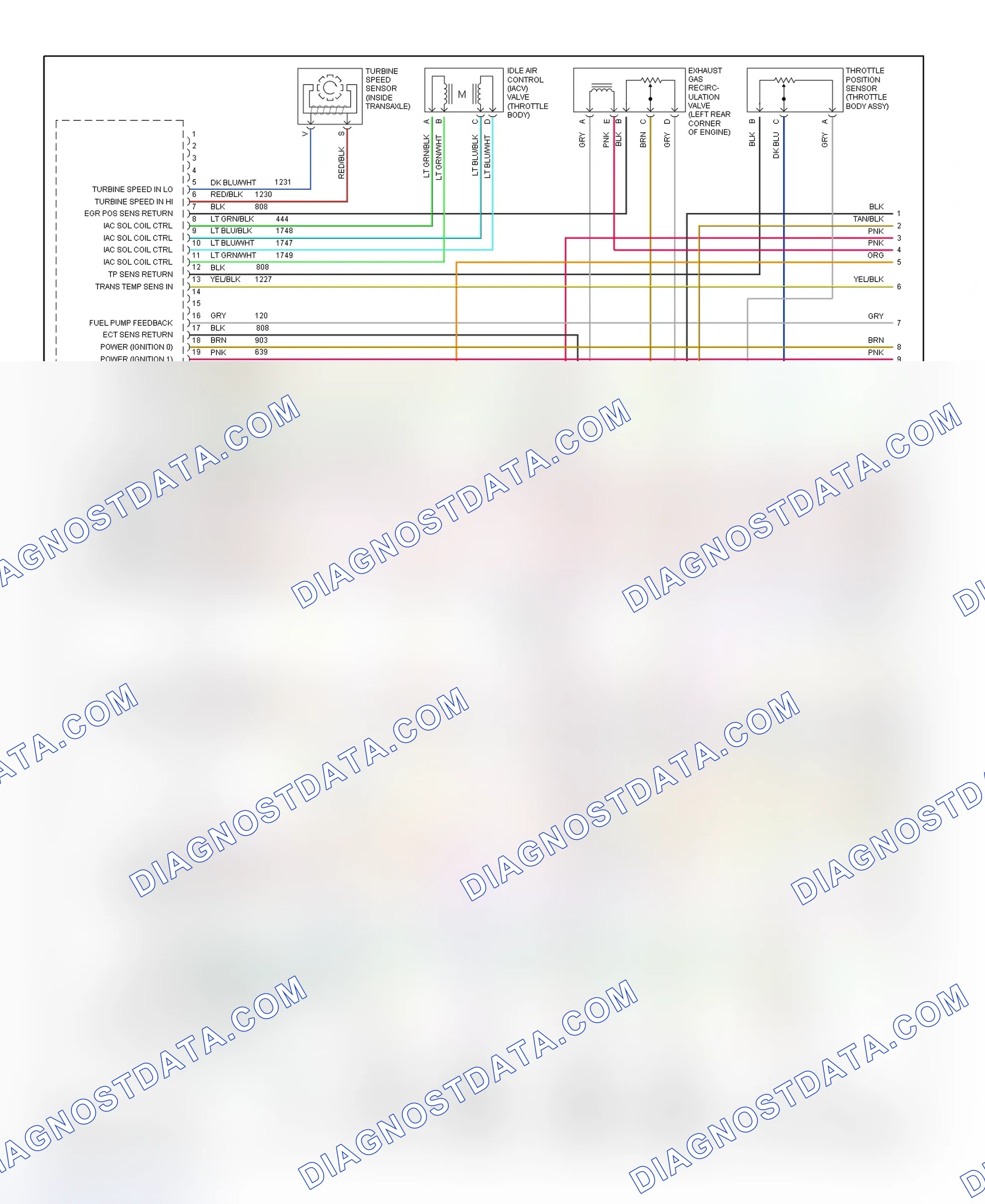 Scheme 1: 4.6L (VINs Y & 9) PCM Wiring Diagram (1 Of 4)