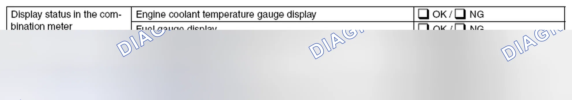 Scheme 21: DISPLAY STATUS IN THE COMBINATION METER
