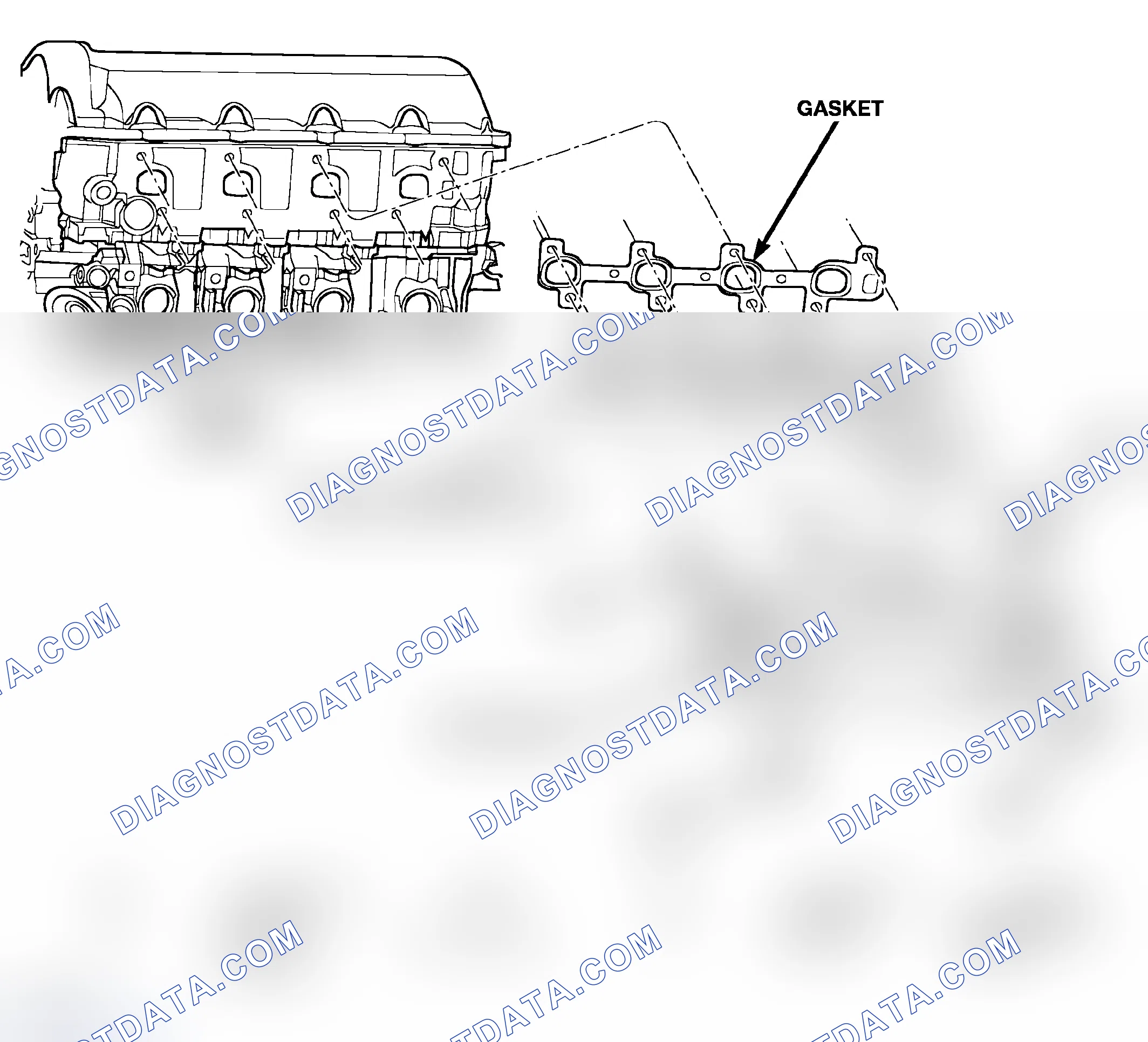 Scheme 430: LEFT EXHAUST MANIFOLD
