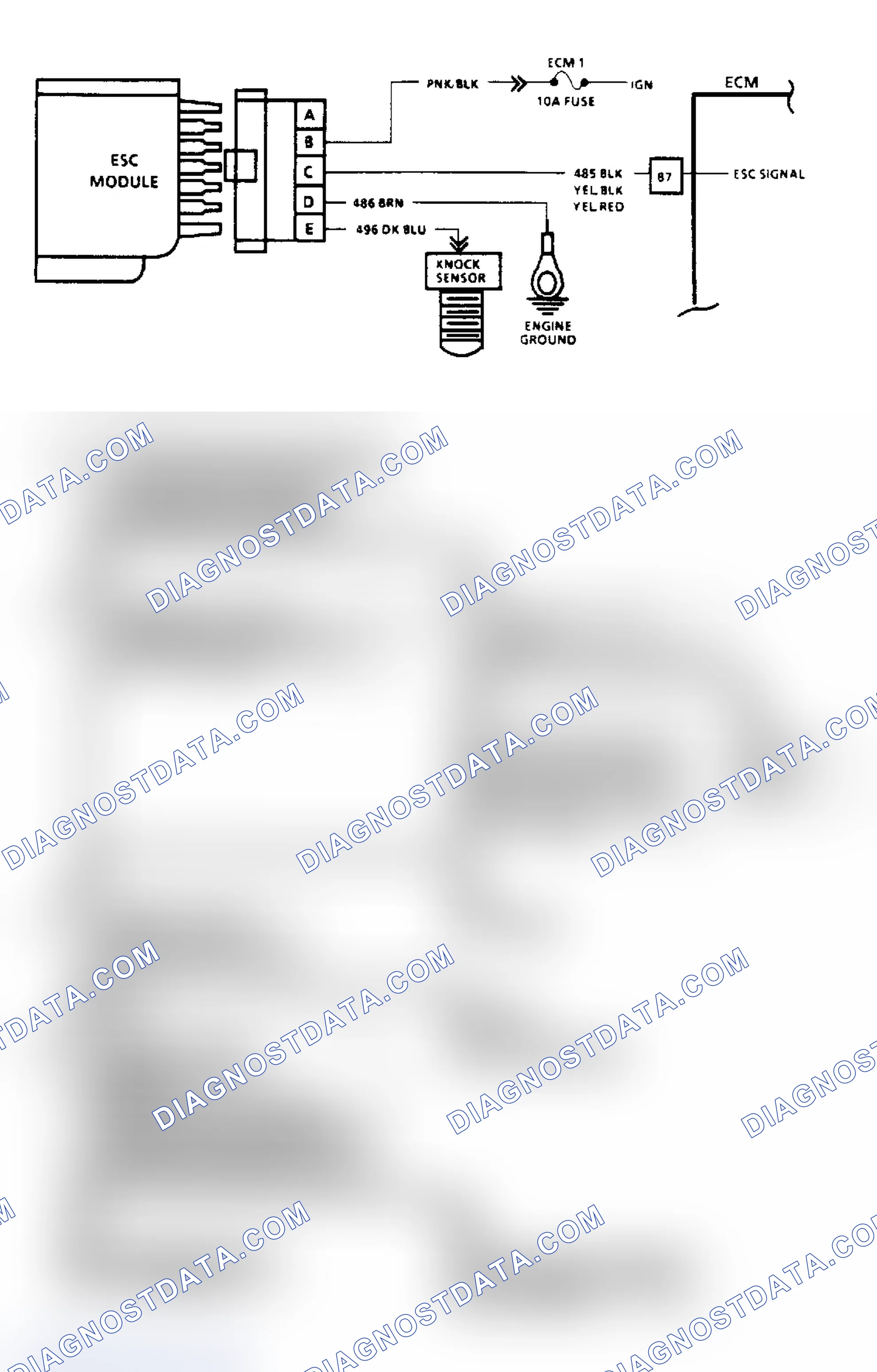 Scheme 174: Electronic Spark Control Check (Except 2.5L & 7.4L)