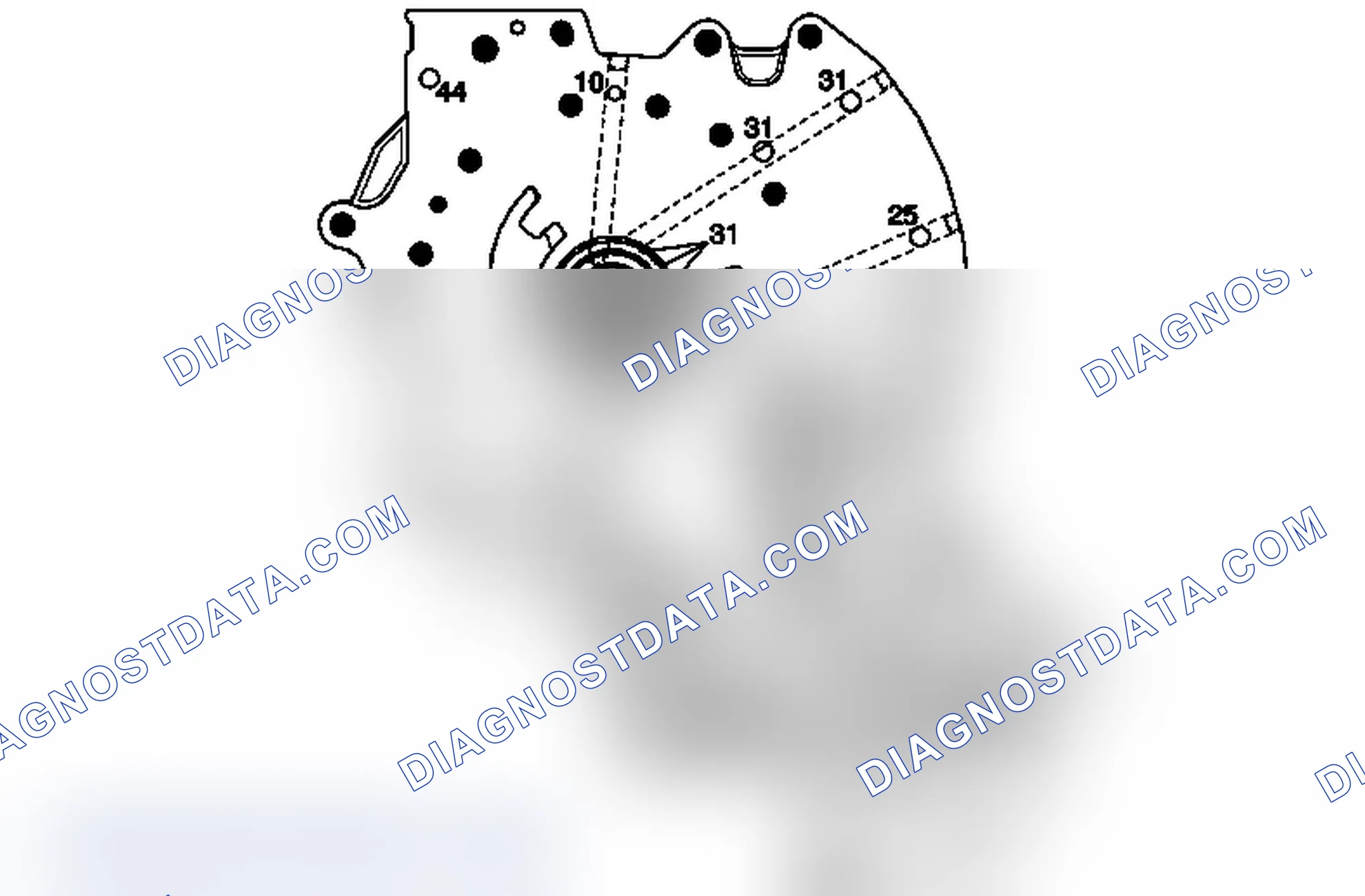 Scheme 25: Fluid Pump Cover- Fluid Pump Body Side
