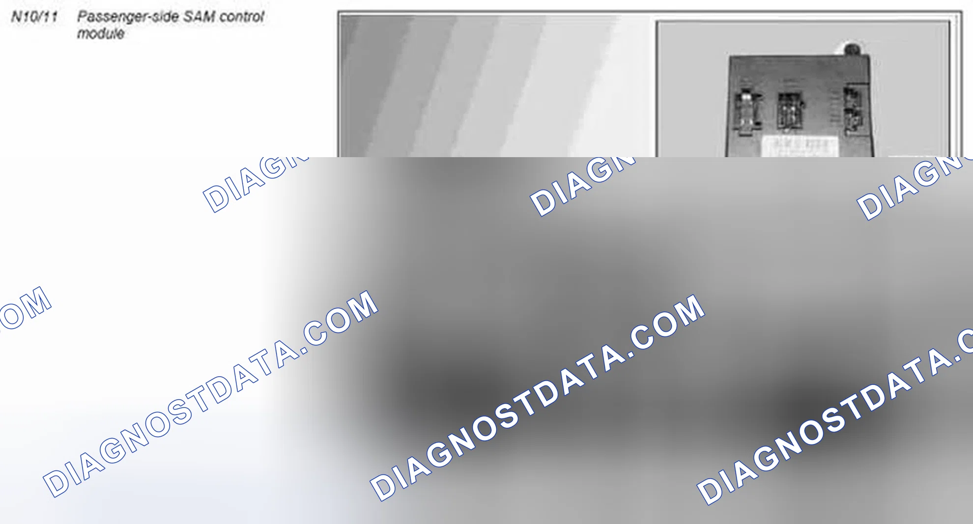 Scheme 57: Passenger-side SAM control module with fuse and relay module, location/task/design - GF54.21-P-4111T