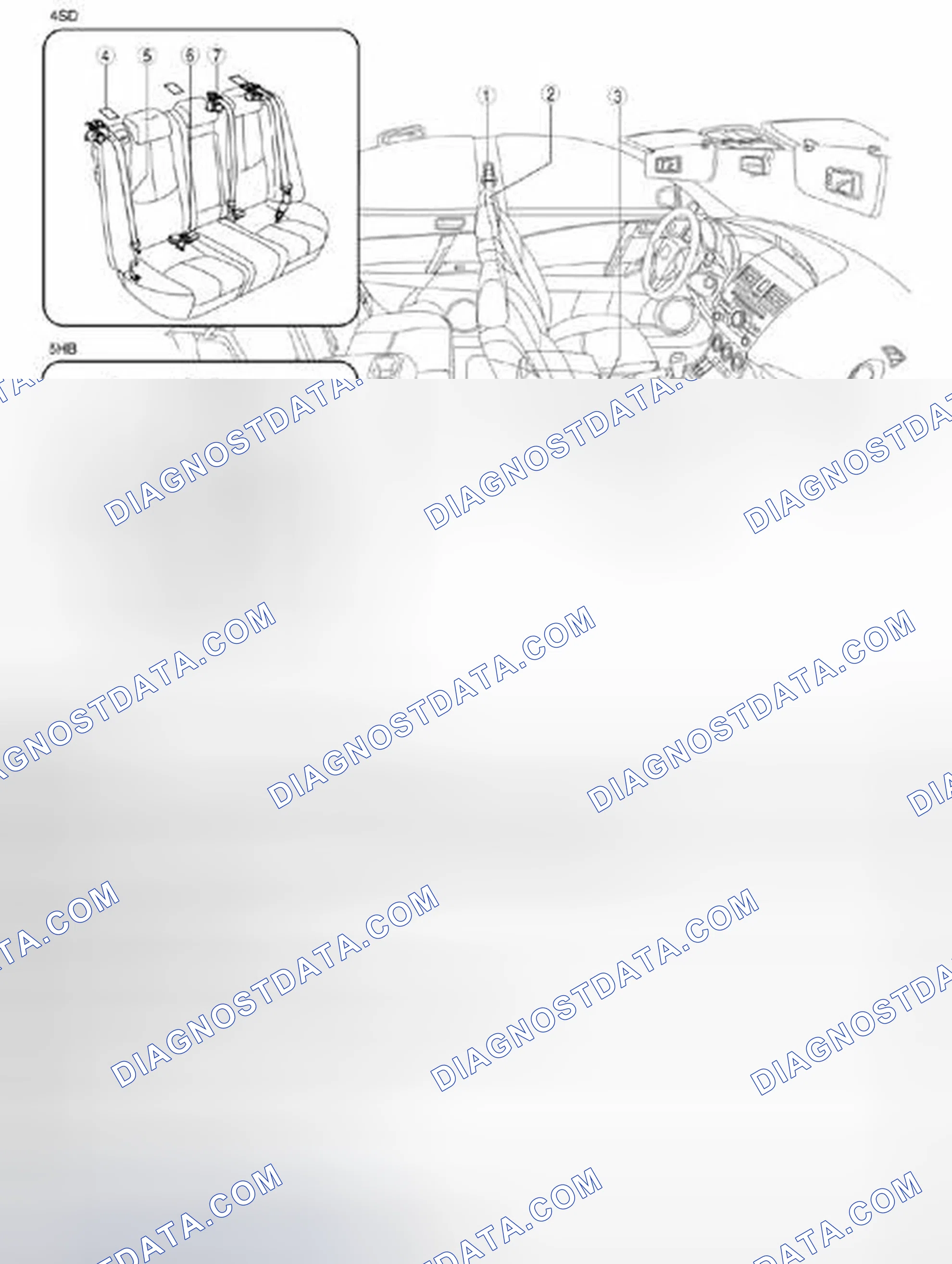 Scheme 1: Locating Seat Belt Components