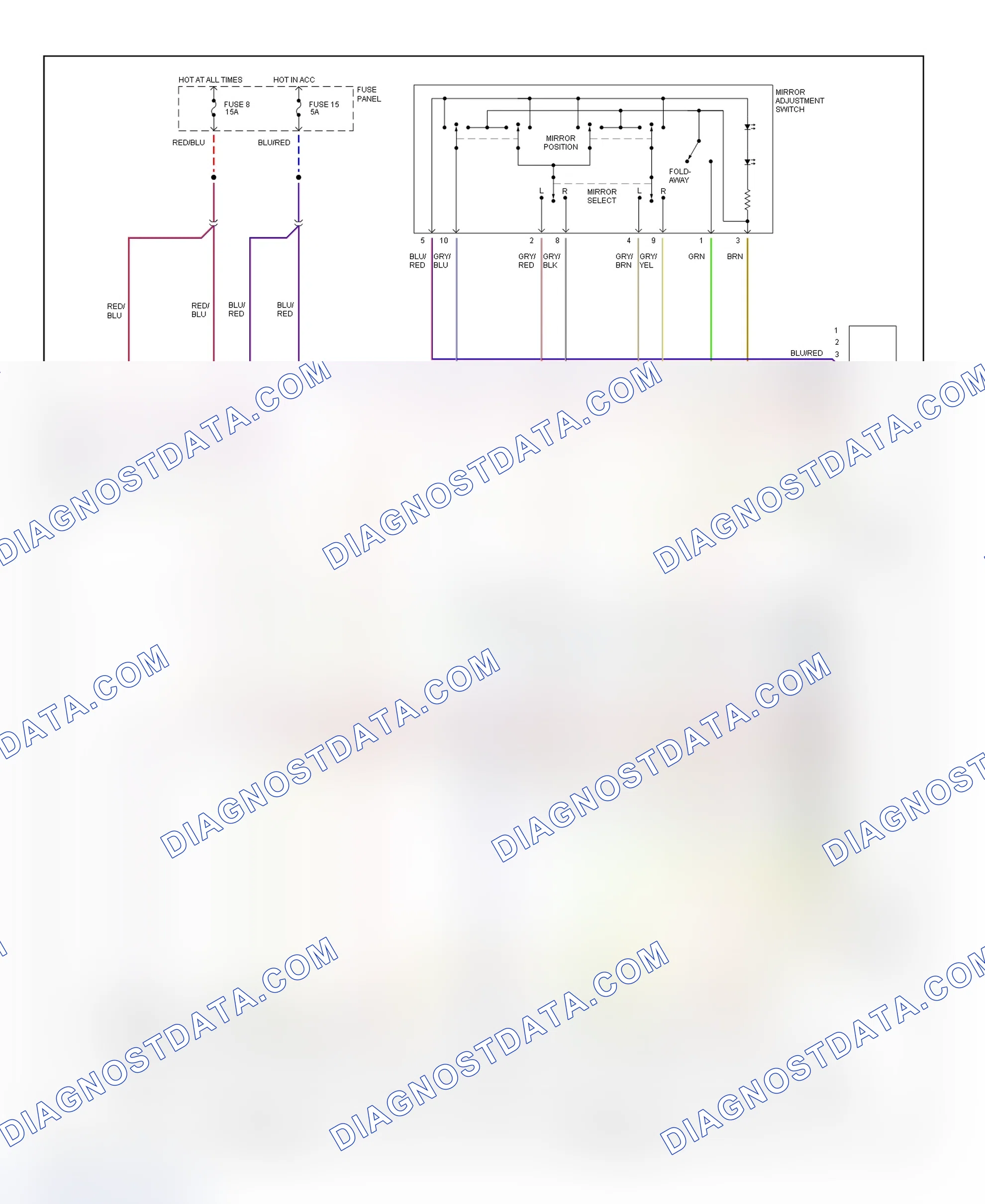 Scheme 3: Memory Seat & Mirror System Wiring Diagram (2 Of 2)