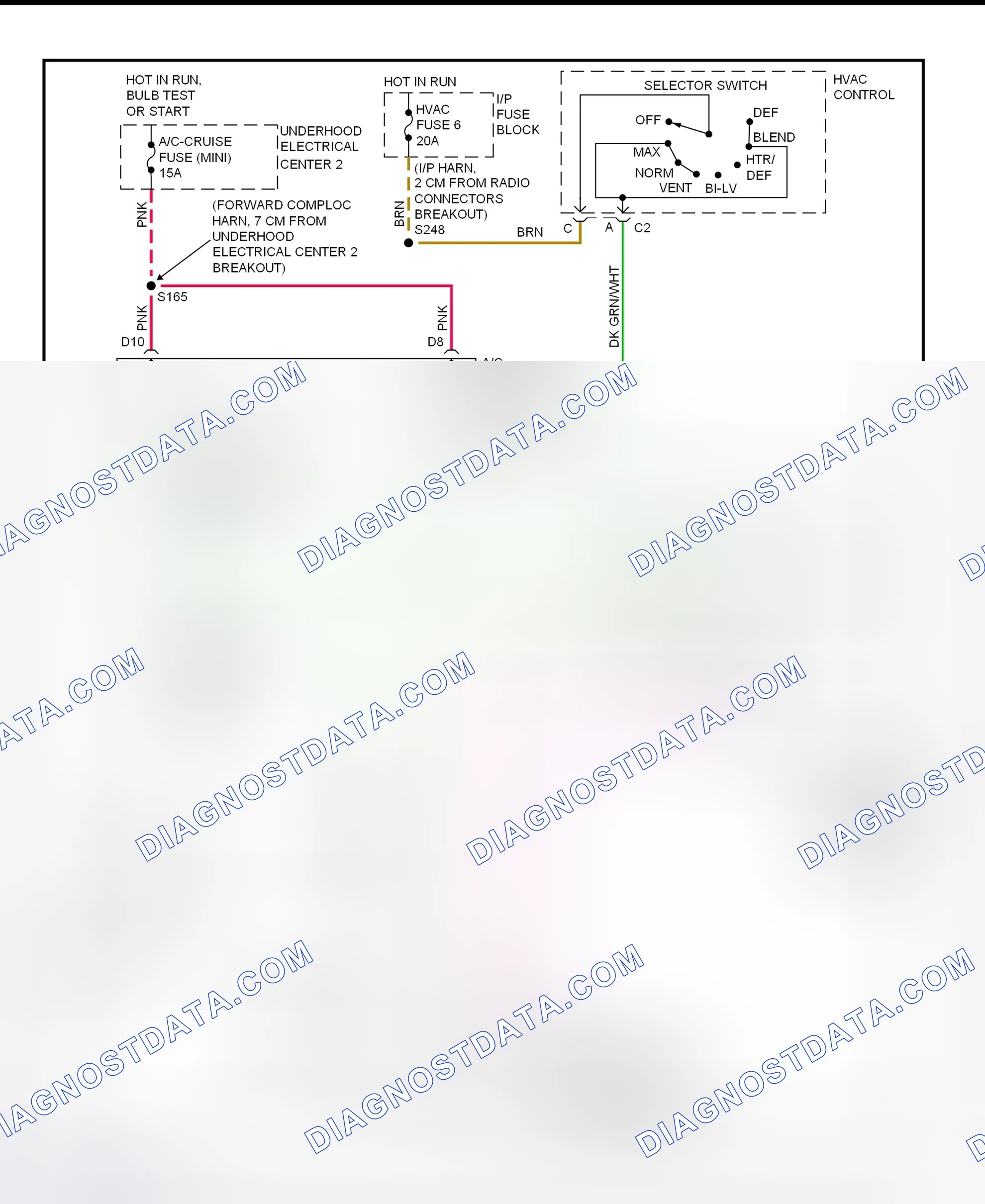 Scheme 6: A/C Compressor Clutch Control Circuit Wiring Diagram (Camaro & Firebird - With 3.8L VIN K Engine)