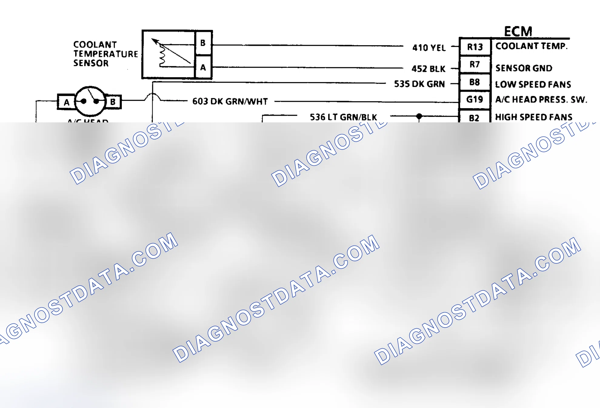 Scheme 135: Code 69, Schematic, A/C Head Pressure Switch