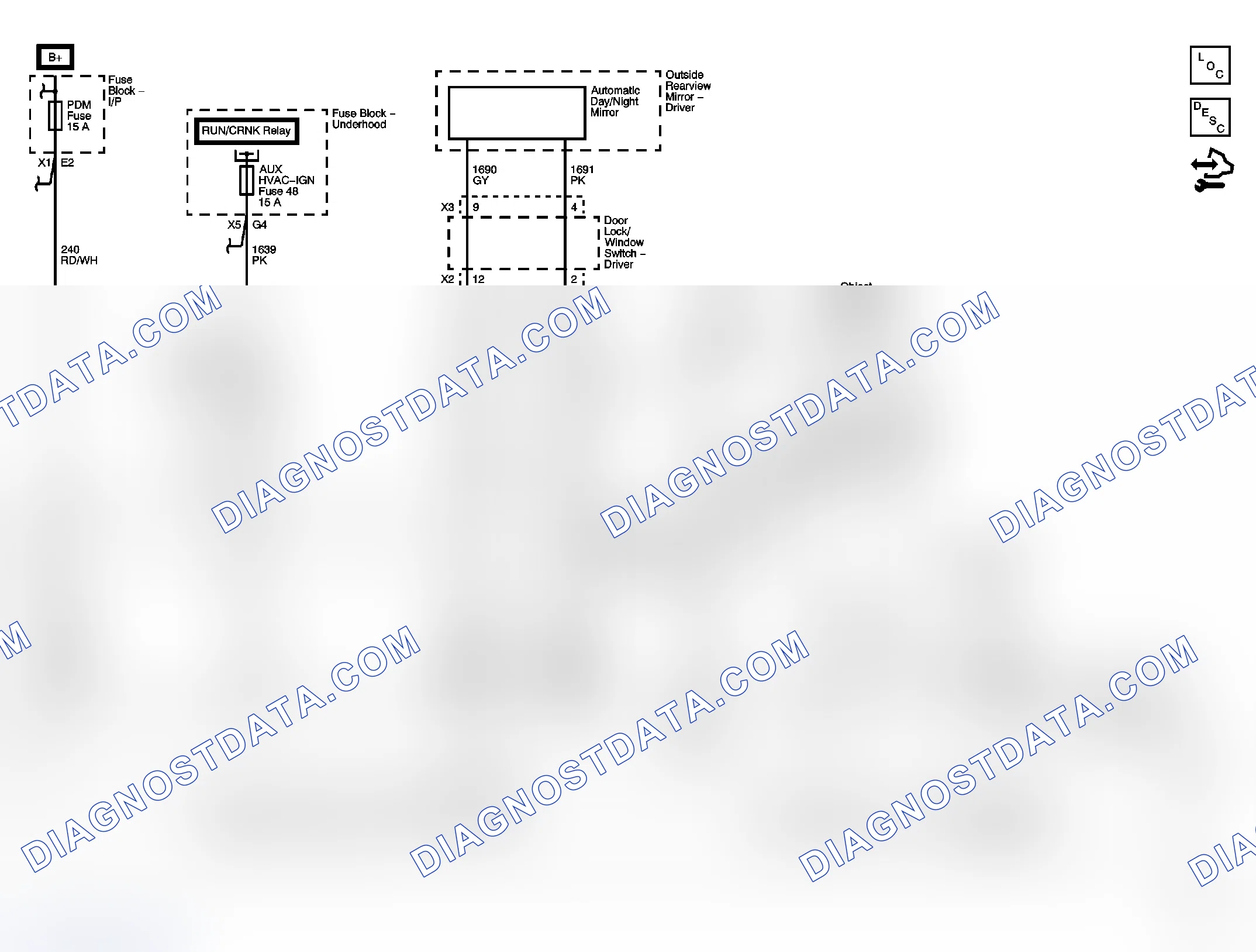 Scheme 1: Inside Rearview Mirror Schematics