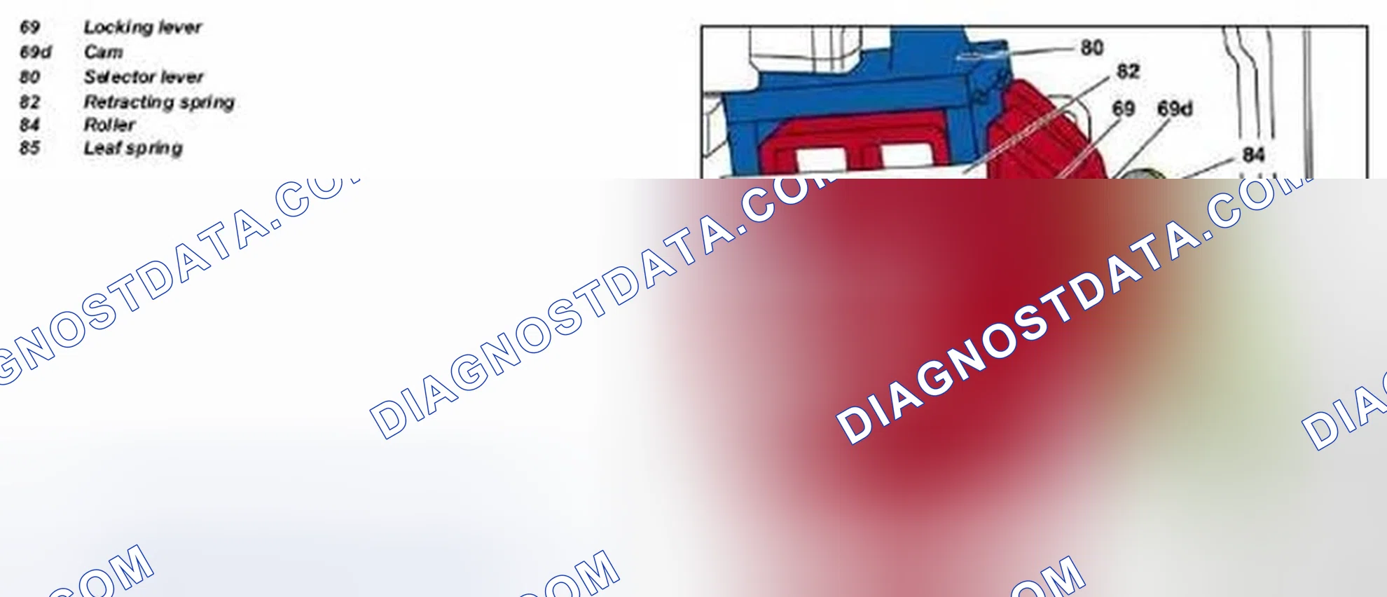Scheme 495: Identifying Shift Detent Components - Transmission 722.6 In Models 171.4, 203, 209, 211, 219