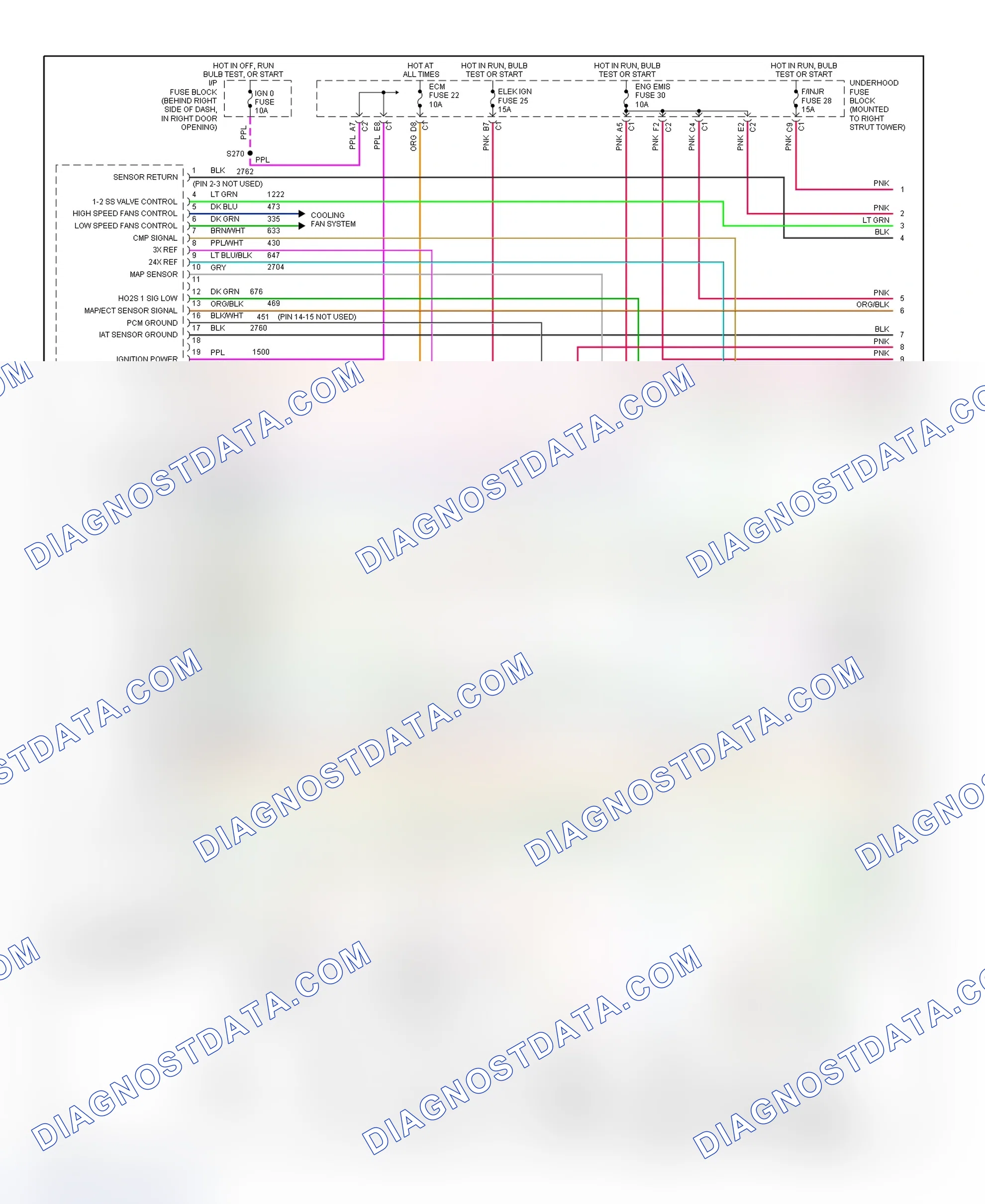 Scheme 115: PCM Wiring Diagram (Century - 3.1L - 1 Of 4)