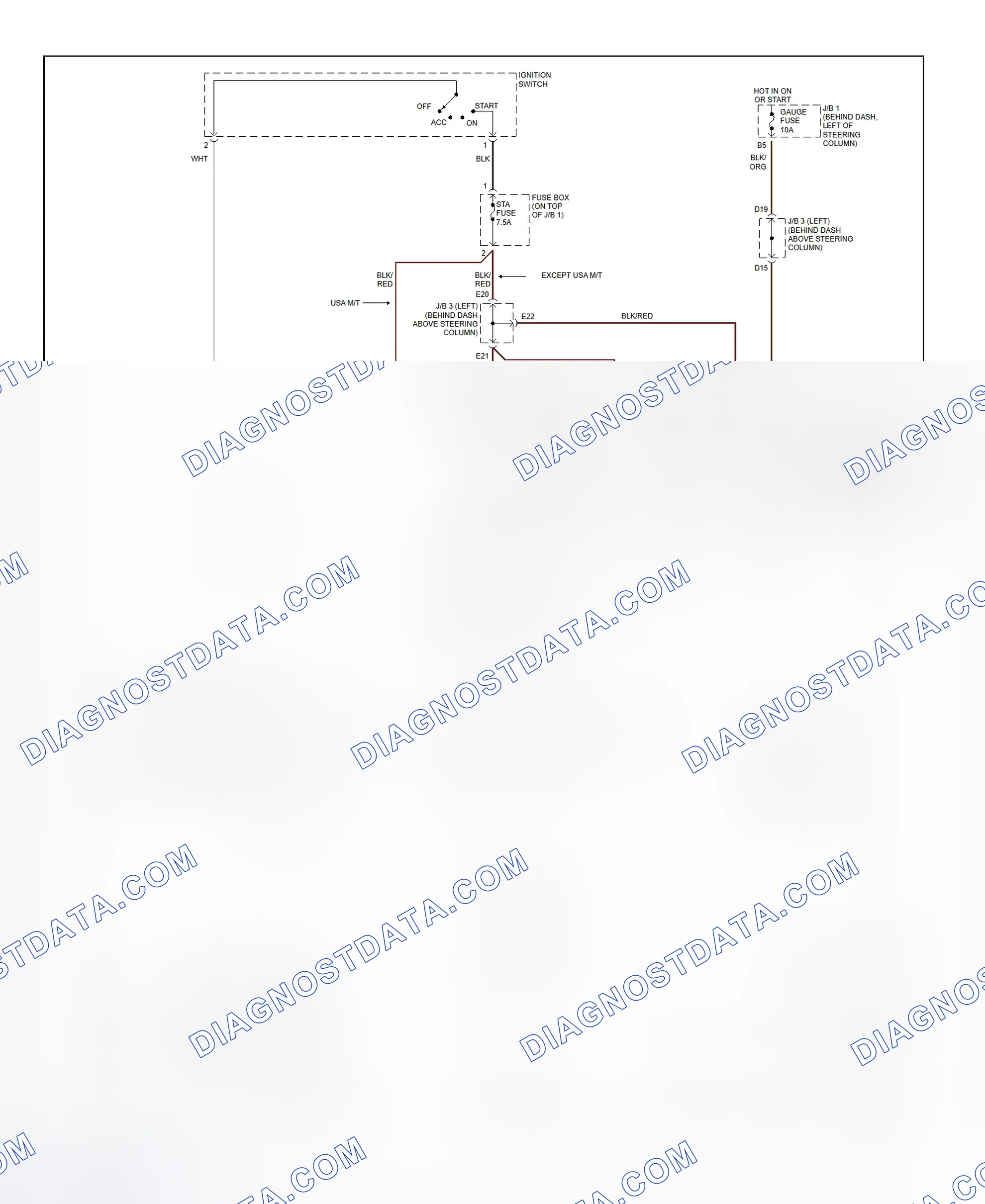 Fig. 33: Starting System Wiring Diagram (Tacoma - 2.7L)