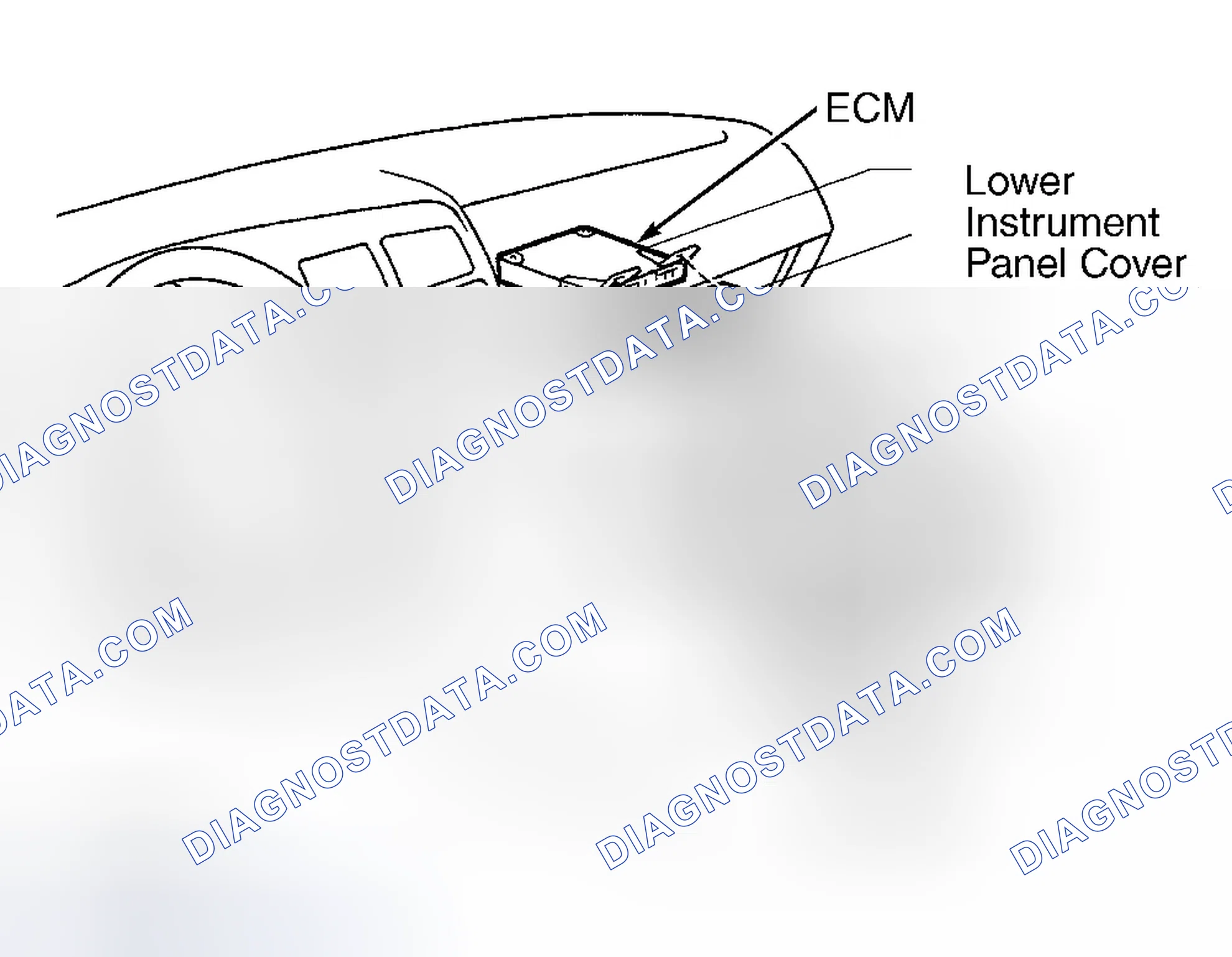 Scheme 122: ENGINE CONTROL MODULE LOCATION