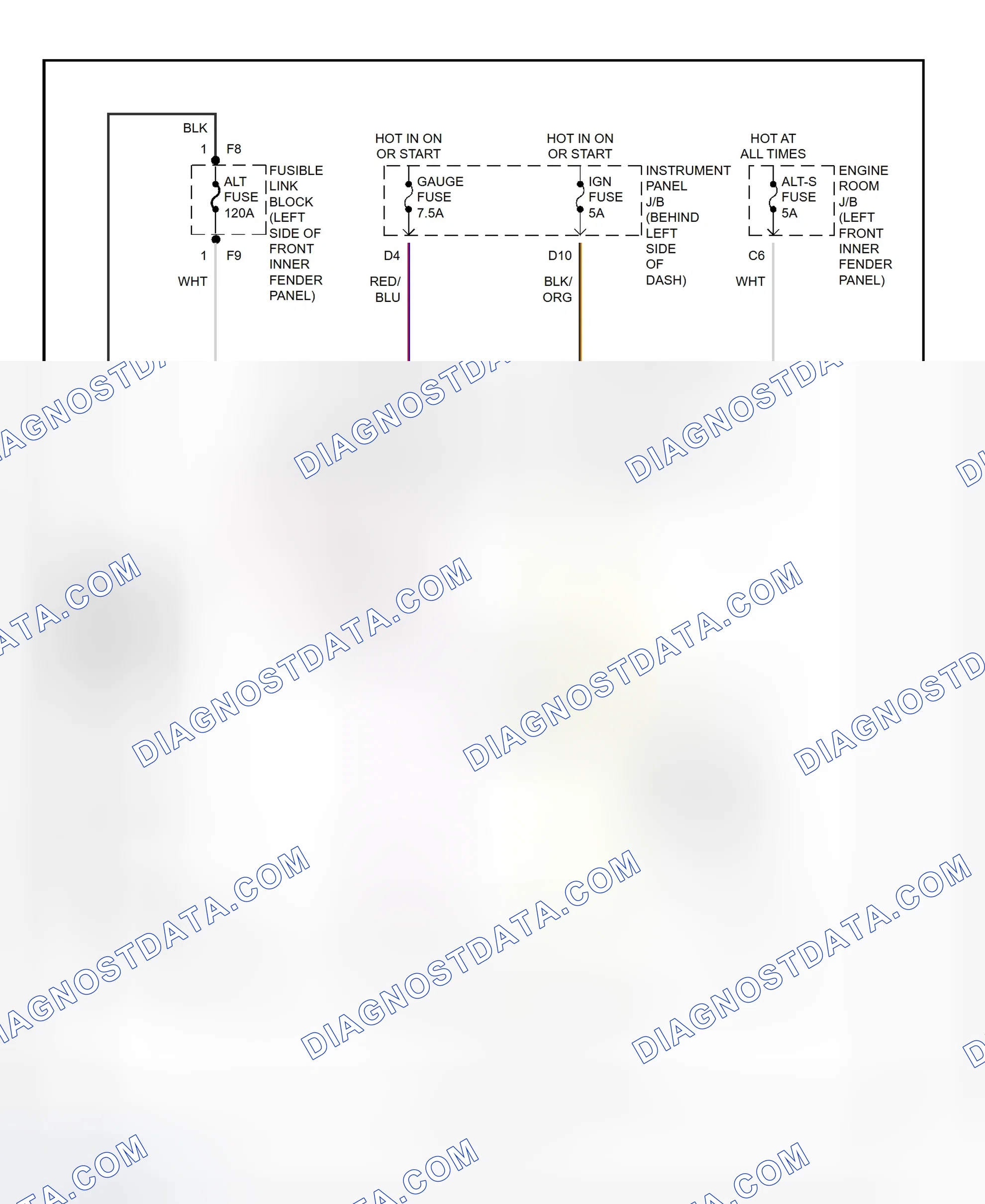 Scheme 1: Charging System Wiring Diagram (Avalon)