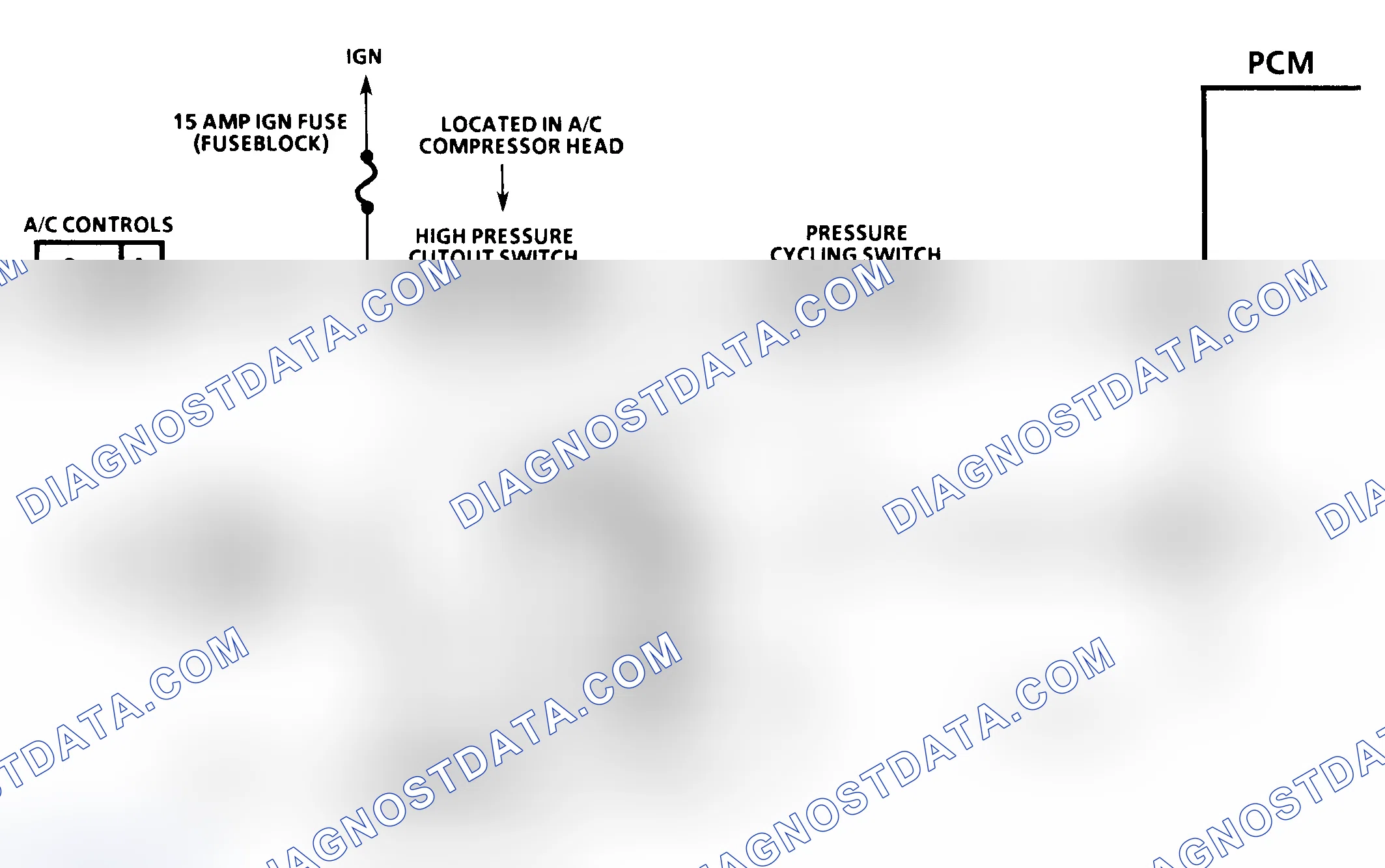 Scheme 333: CODE 66, Schematic, Low A/C Refrigerant Charge (3.8L)