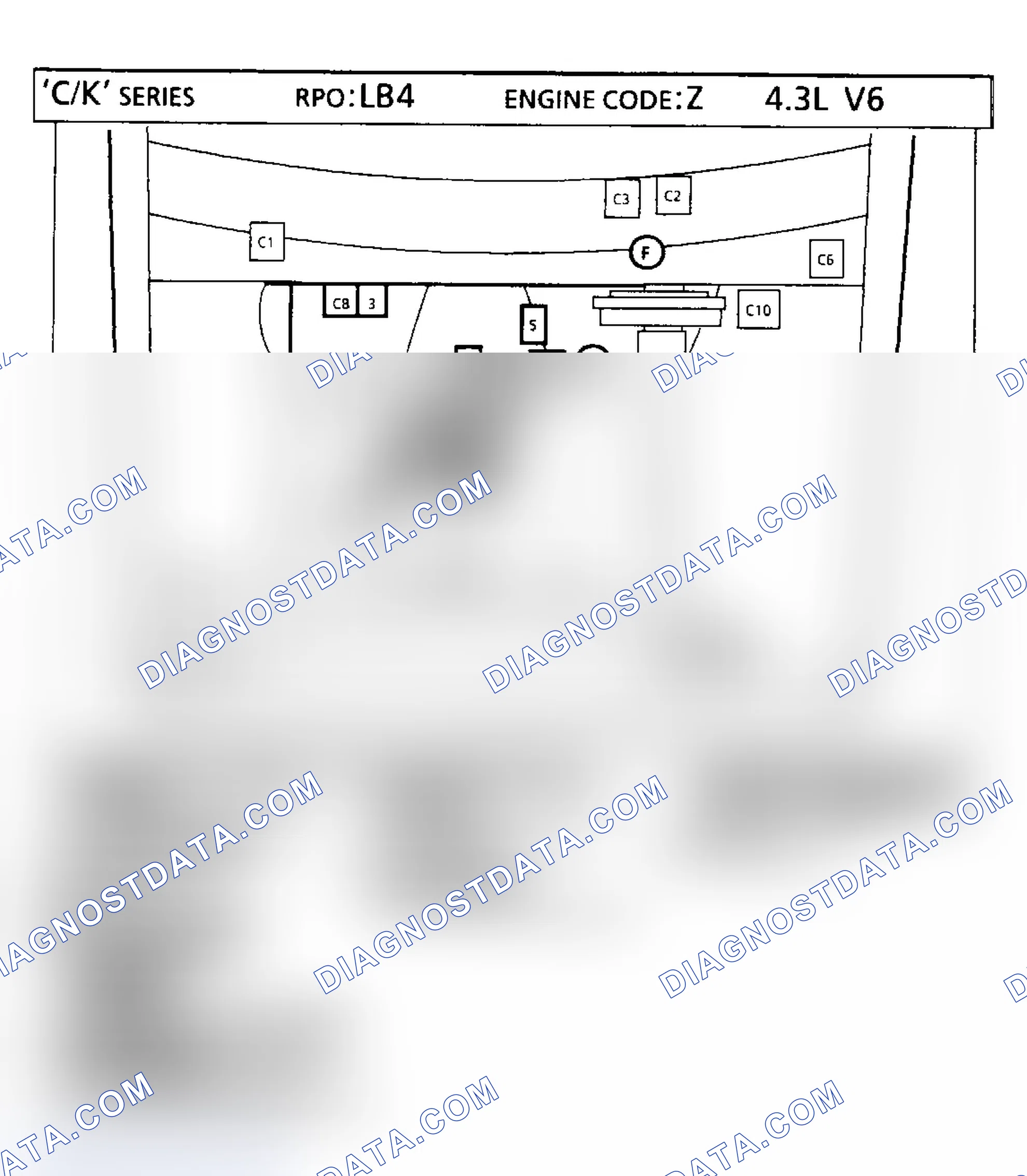 Scheme 101: 4.3L VIN "Z" - "C/K" Series Truck Component Locations