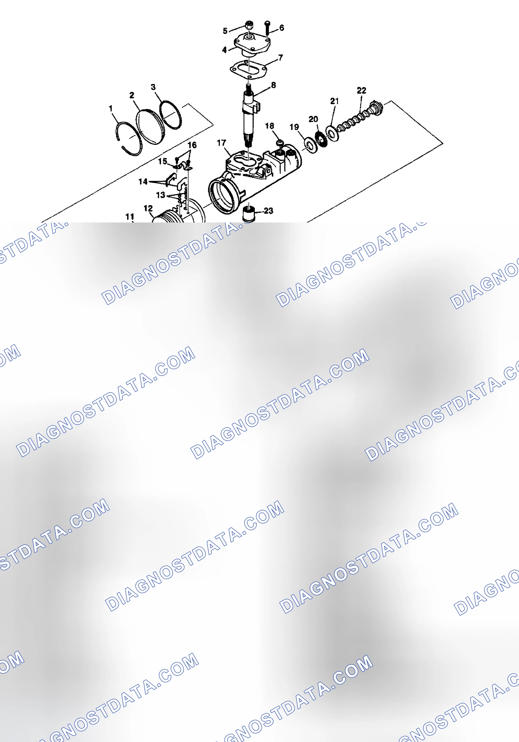 Scheme 3: Power Steering Gear Disassembled View (700 Gear)