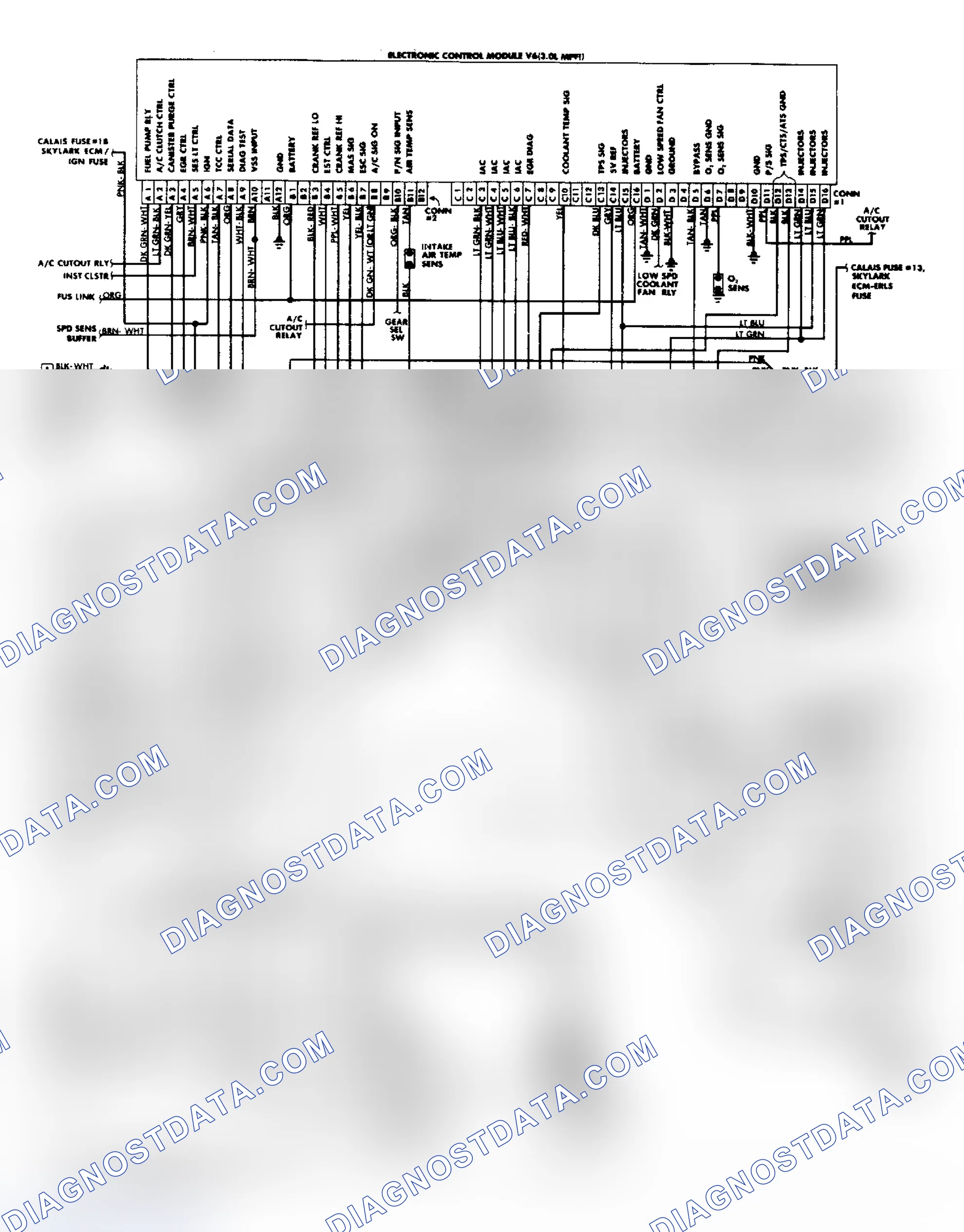 Scheme 24: 1988 Calais & Skylark 3.0L Fuel Injection Wiring Diagram
