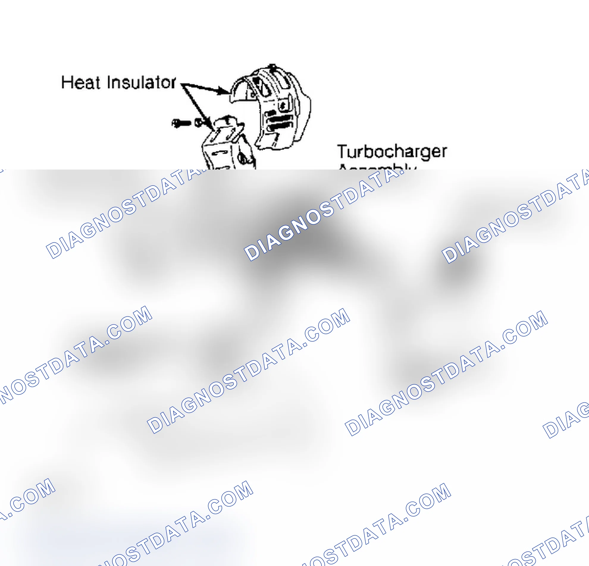 Scheme 55: Exploded View of Turbocharging System (Camry Shown, Pickup Similar)