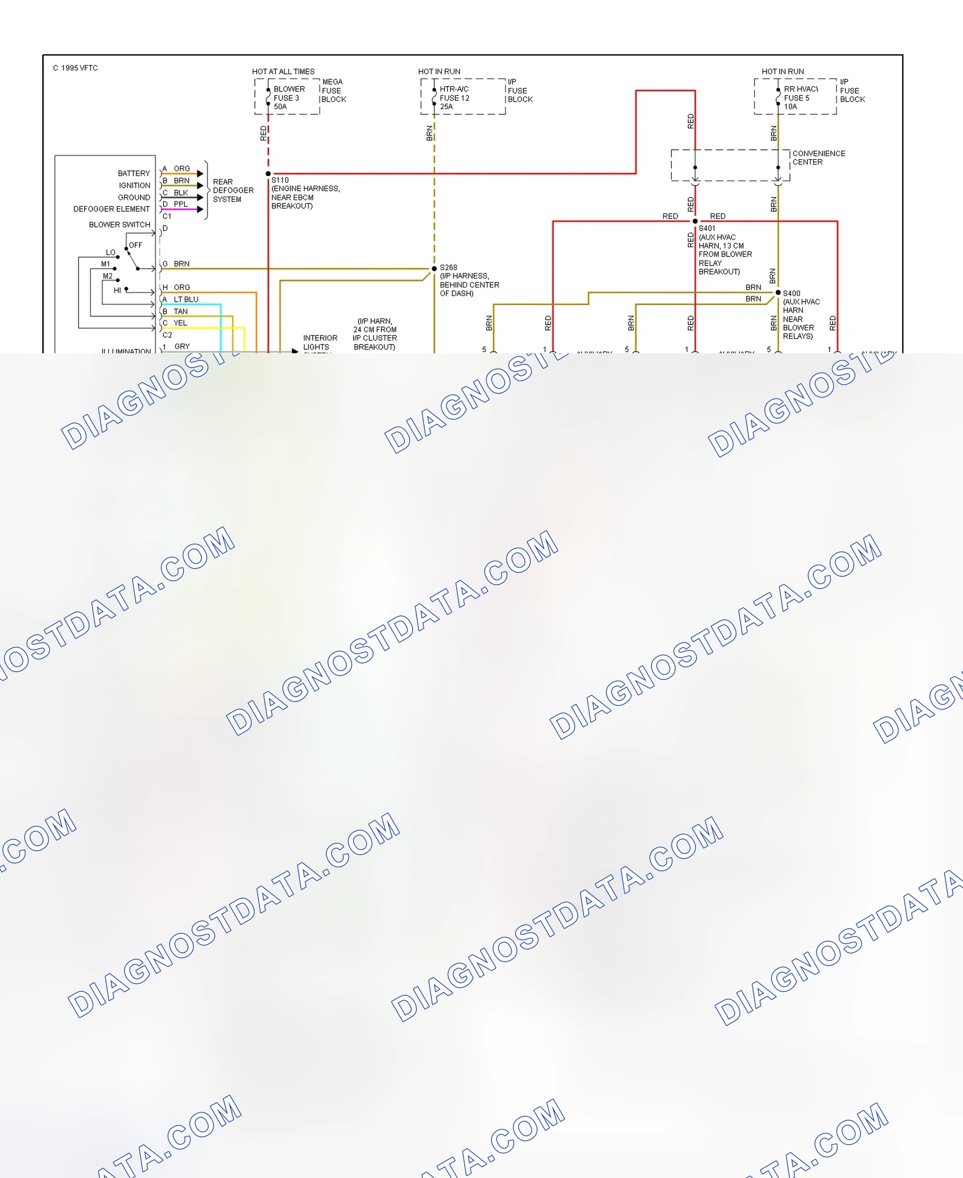 Fig. 23: Heater System Wiring Diagram (Escalade, Suburban, Tahoe & Yukon - Rear Auxiliary)