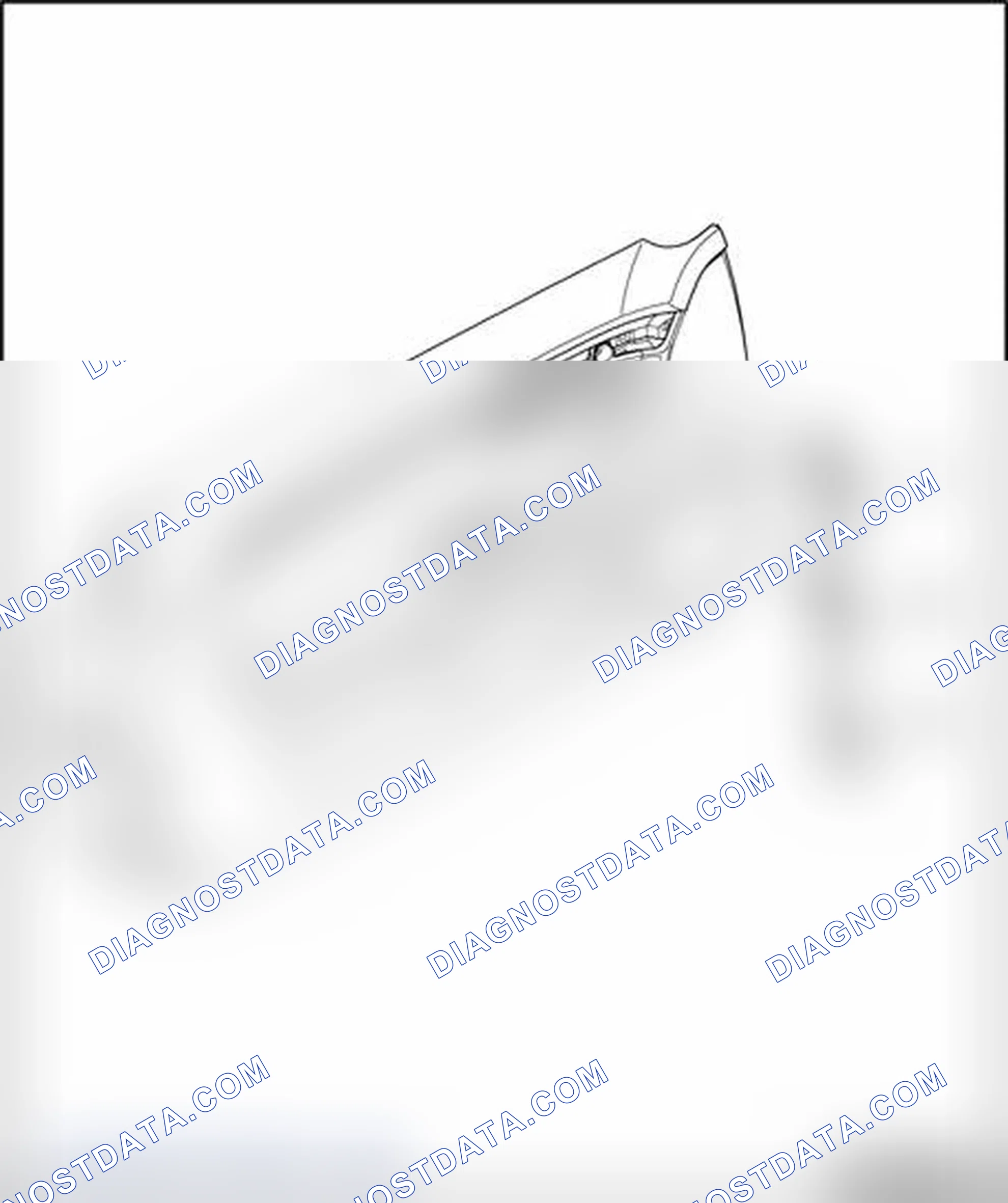 Scheme 97: Switch panel for tailgate release and/or deactivation of anti-theft alarm, assembly overview
