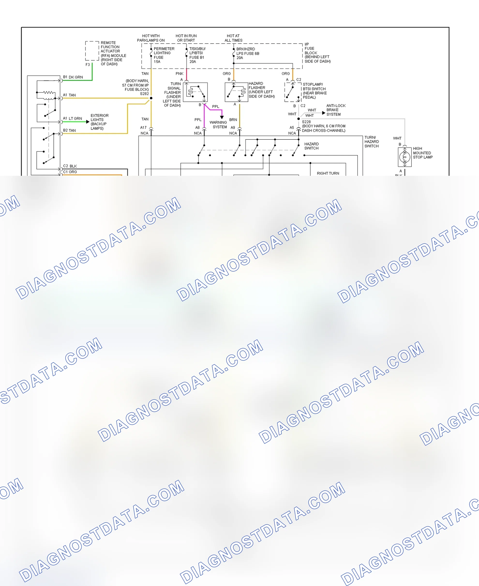 Scheme 28: Exterior Lights Wiring Diagram (LeSabre - 2 Of 2)