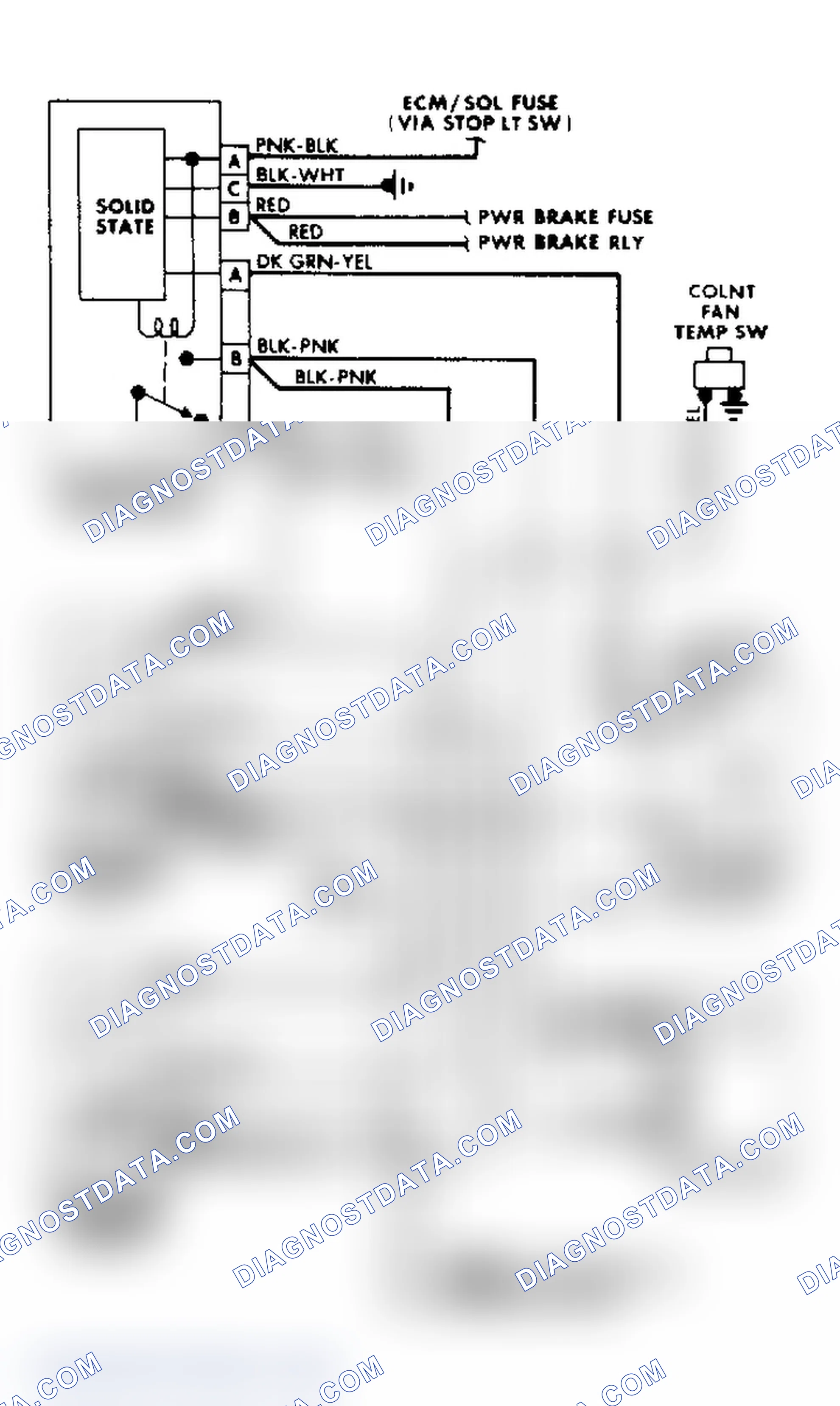 Scheme 12: Cooling Fan/Manual A/C-Heater Wiring Diagram - Buick Regal with 3.8L Turbo