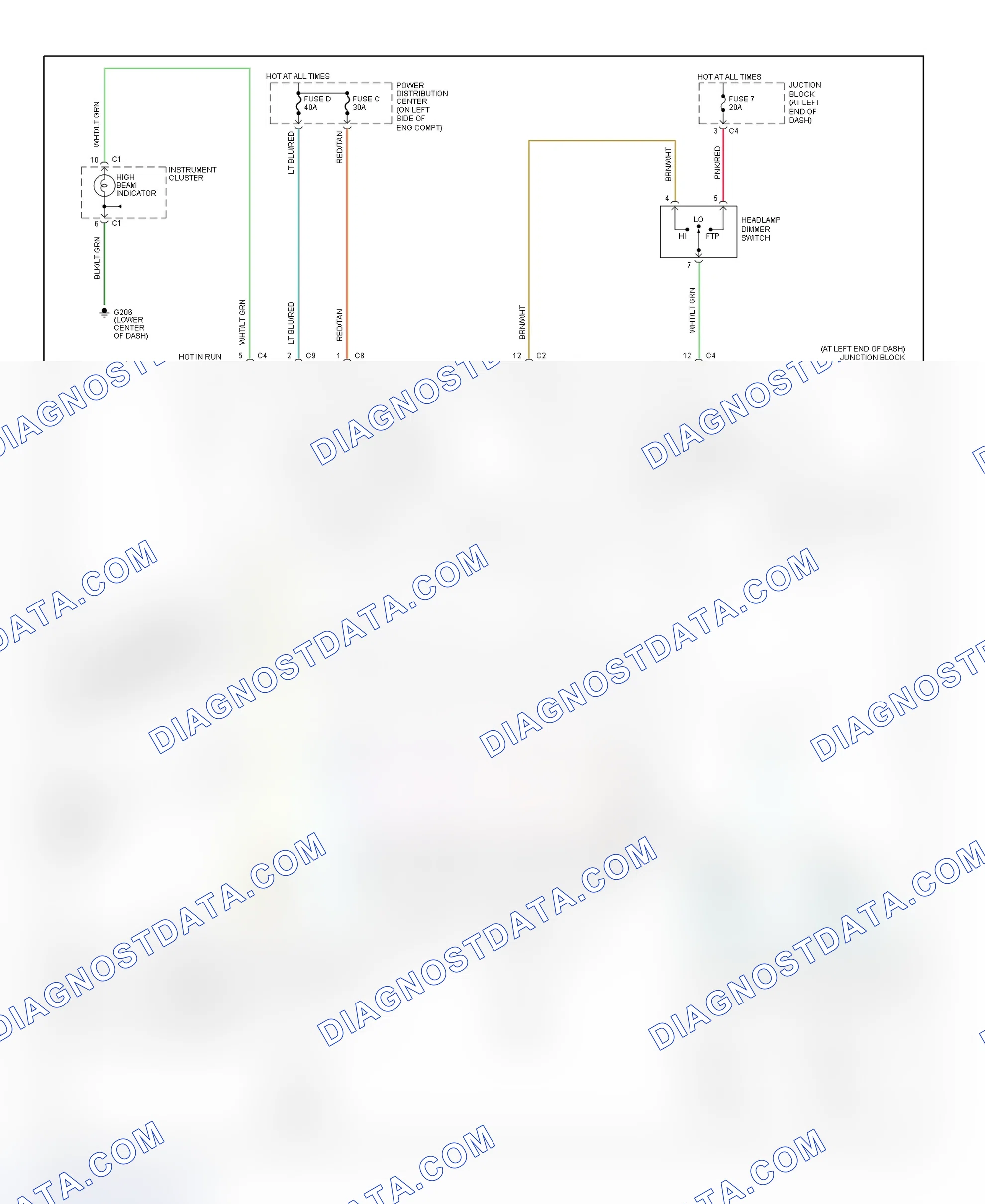 Scheme 16: Daytime Running Lights Wiring Diagram (Concorde, Intrepid, LHS & 300M)