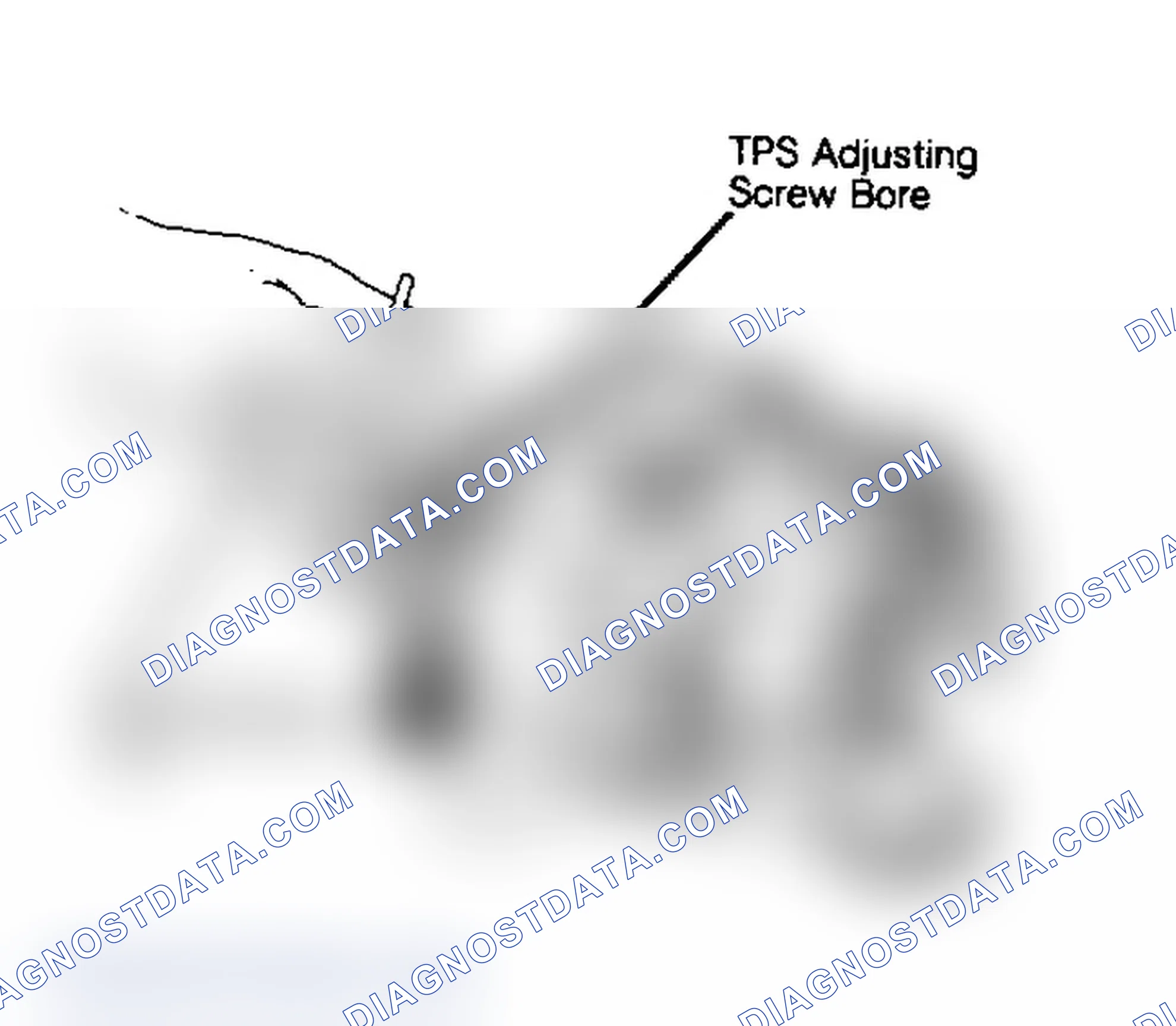 Scheme 8: TPS Adjustment Screw Location For E4ME (Plug Must Be Drilled Out To Adjust Screw)