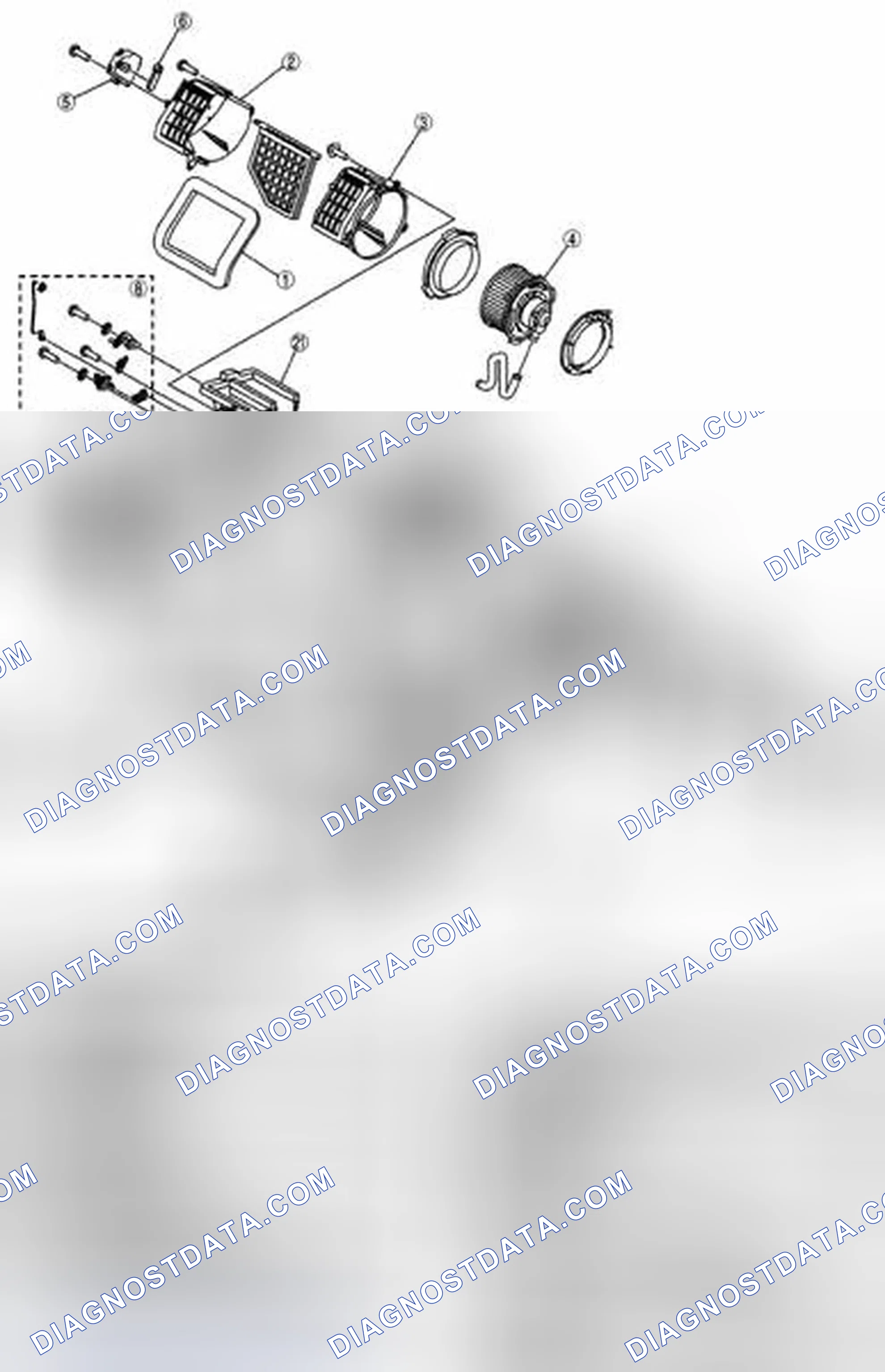 Scheme 34: A/C UNIT DISASSEMBLY/ASSEMBLY [MANUAL AIR CONDITIONER]