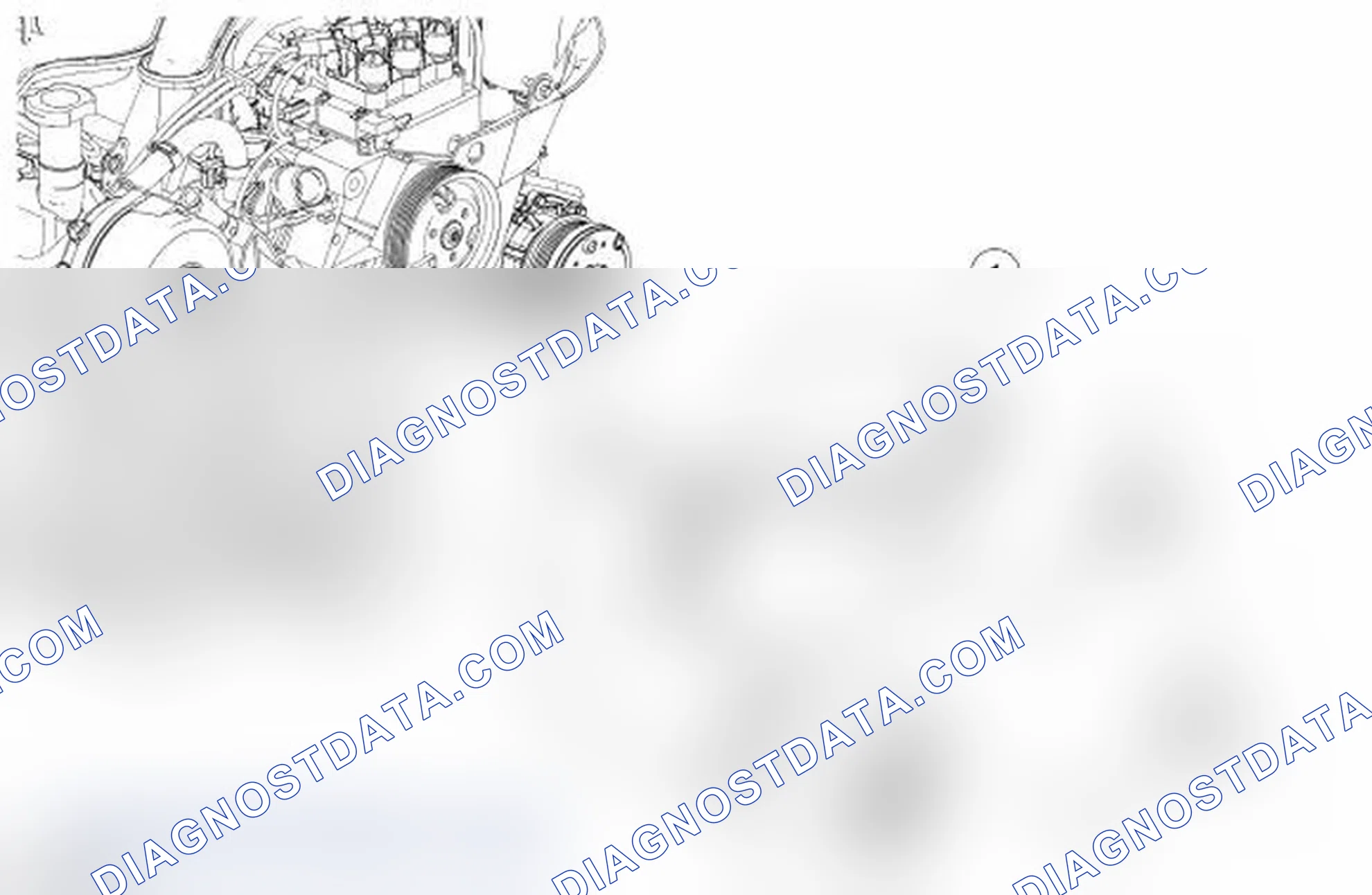 Scheme 7: Front End Accessory Drive (FEAD) - Exploded View, 4.0L SOHC