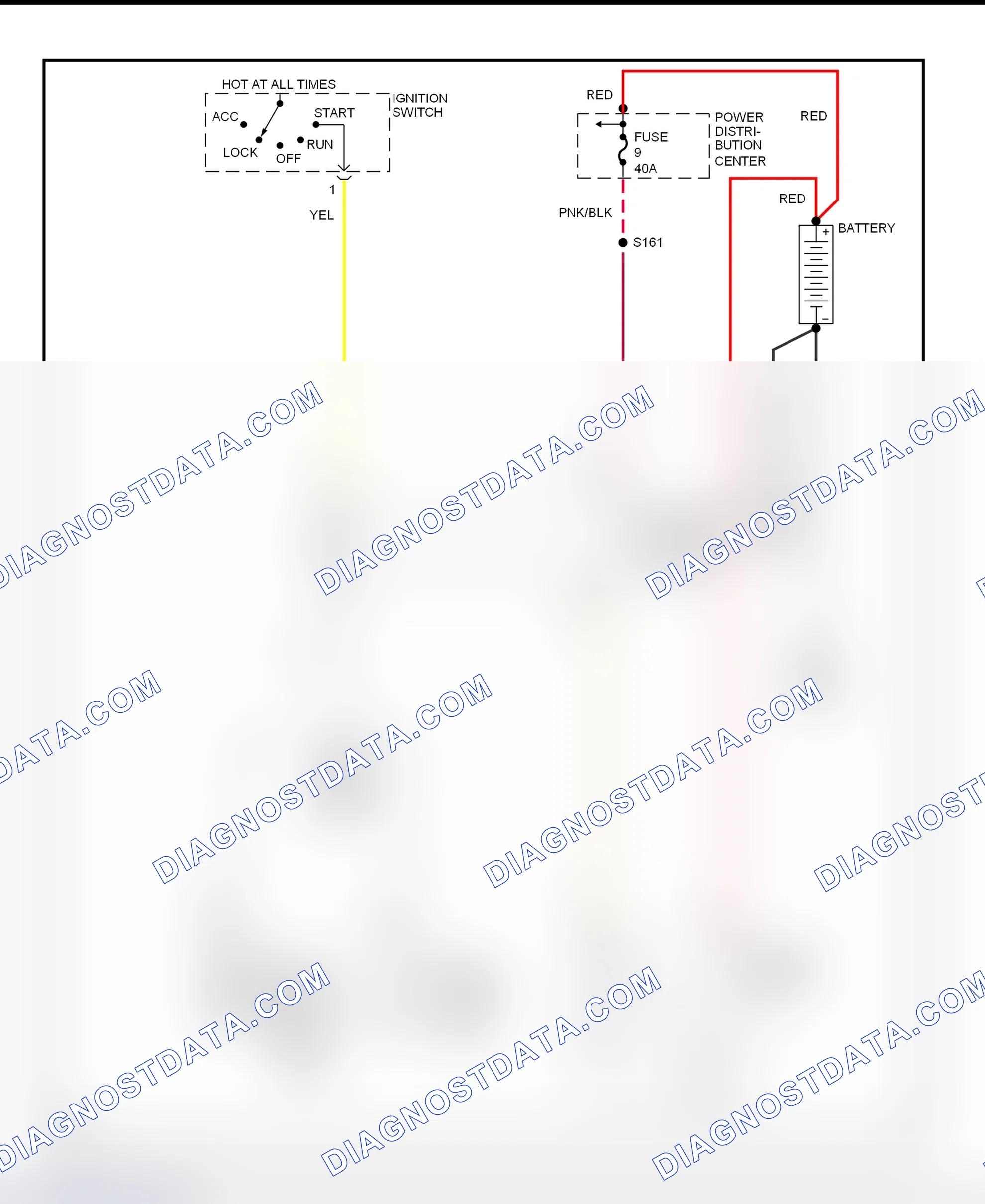 Fig. 8: Starting System Wiring Diagram (Durango)