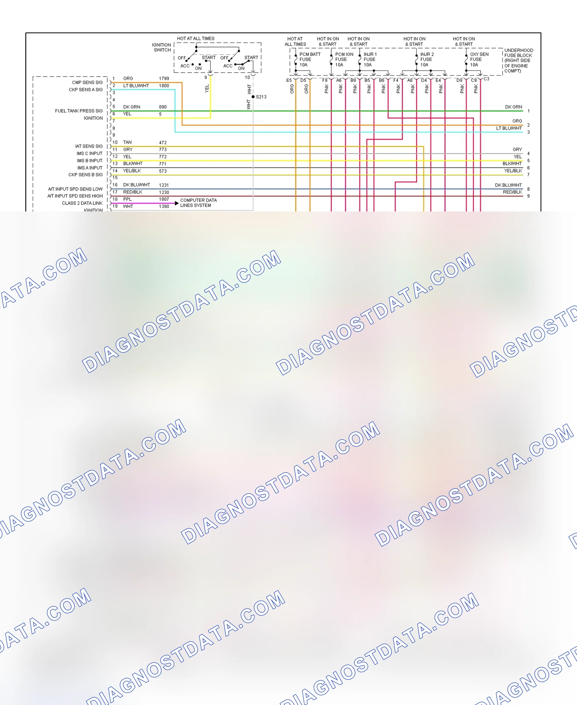 Scheme 150: PCM Wiring Diagram (DeVille - 4.6L - 1 Of 5)