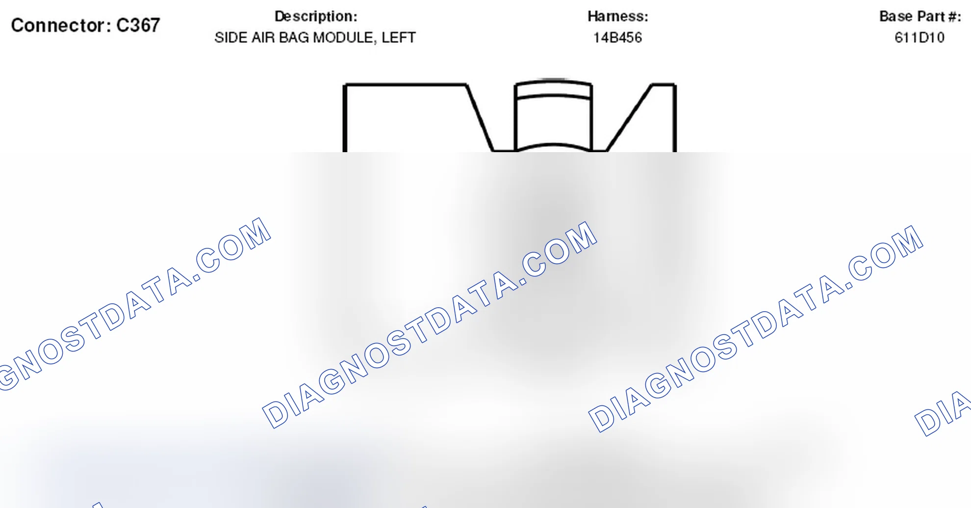 Scheme 157: Left Side Airbag Module Connector End View (C367)