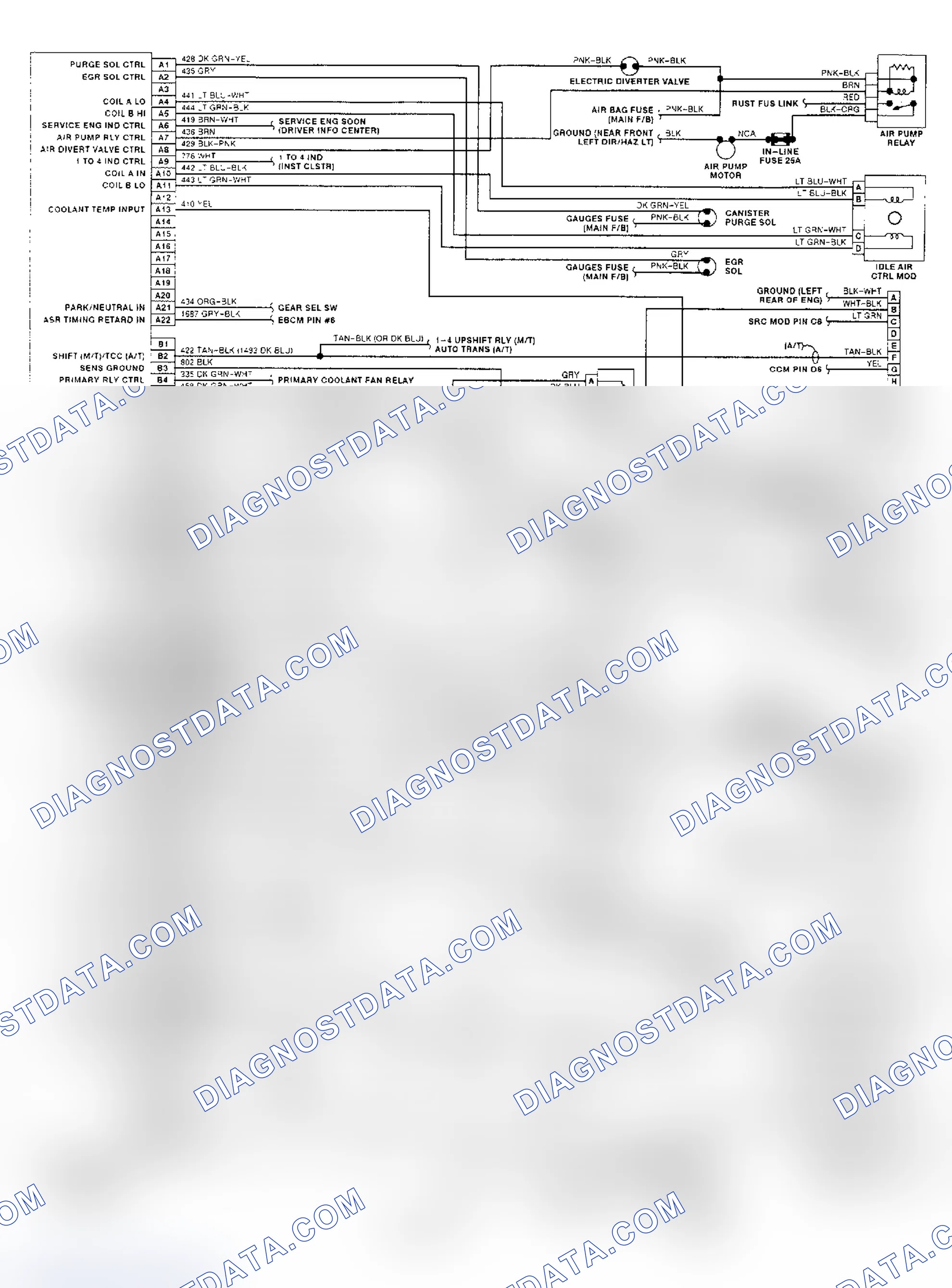 Scheme 48: 5.7L (VIN P) ECM Wiring Diagram (Corvette)