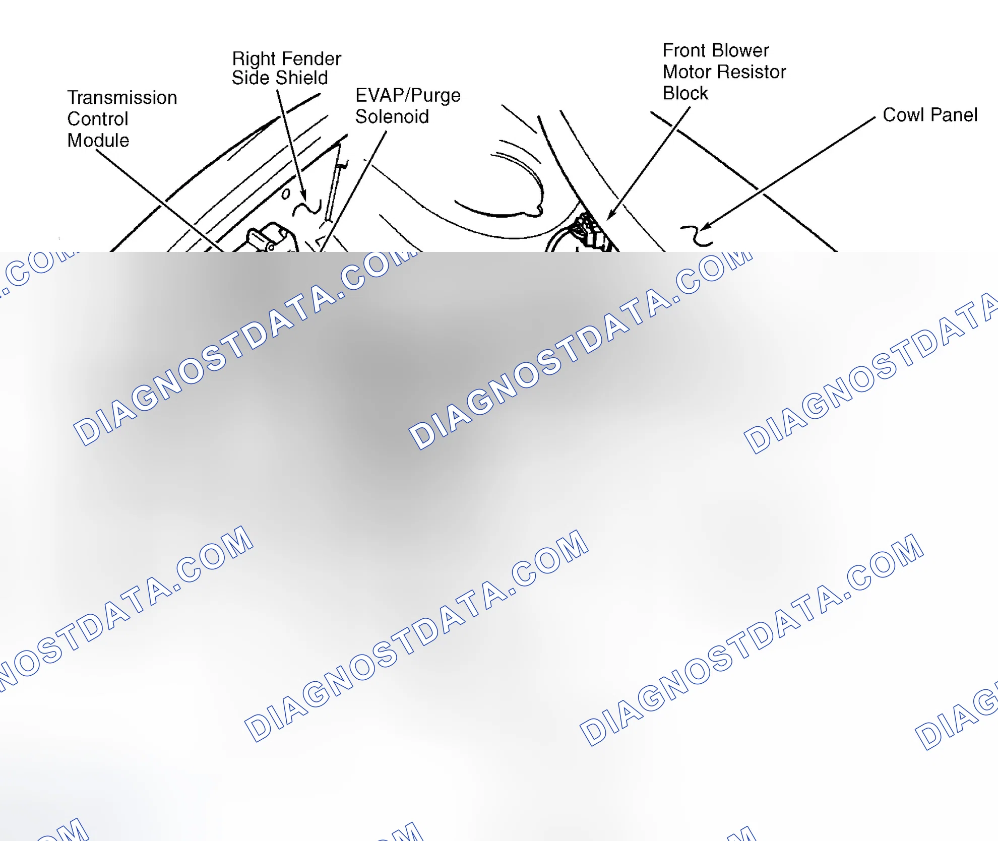 Scheme 1: Right Side Of Engine Compartment