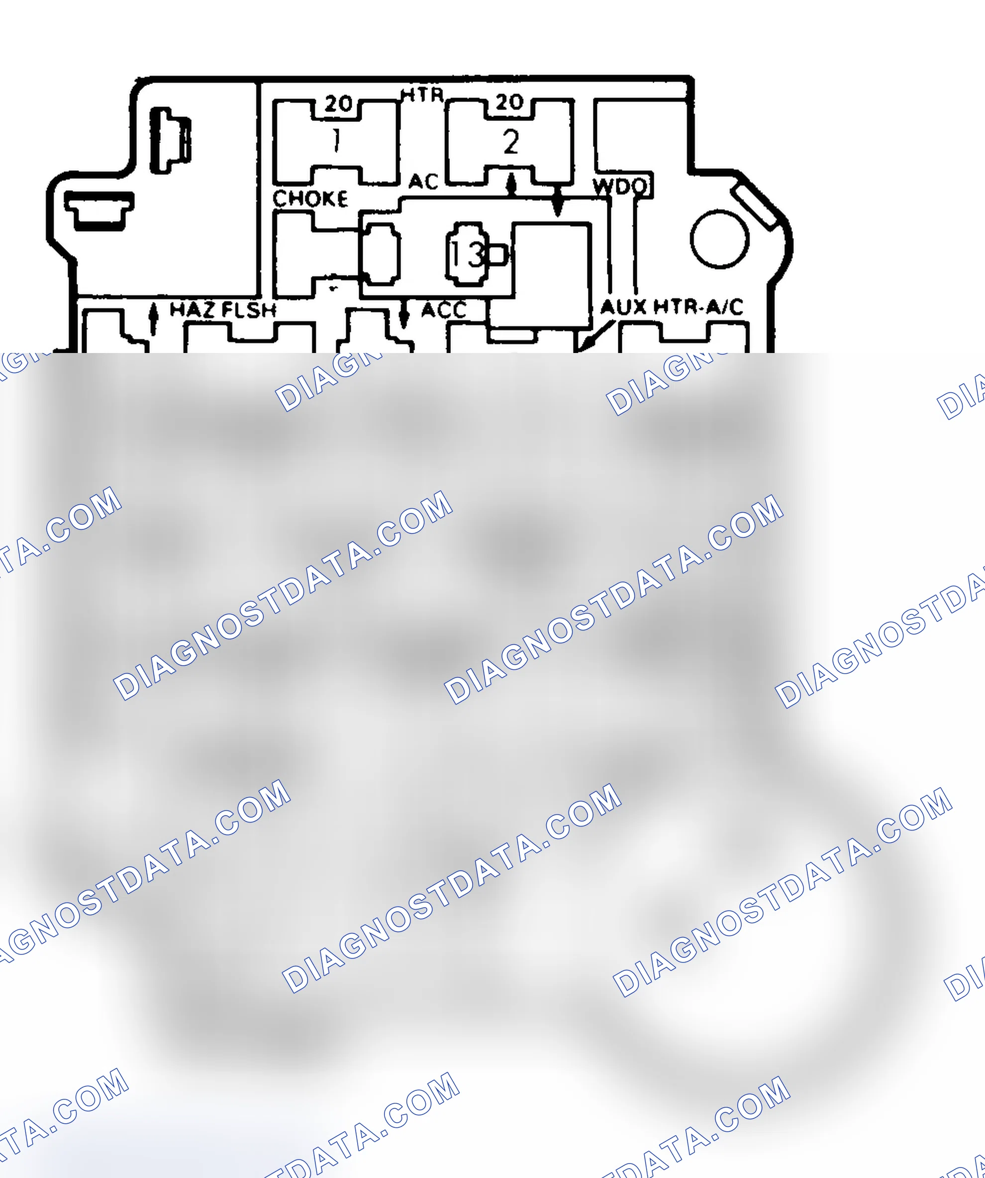 Scheme 35: FUSE PANEL IDENTIFICATION (1988-94 "C" & "K" SERIES)