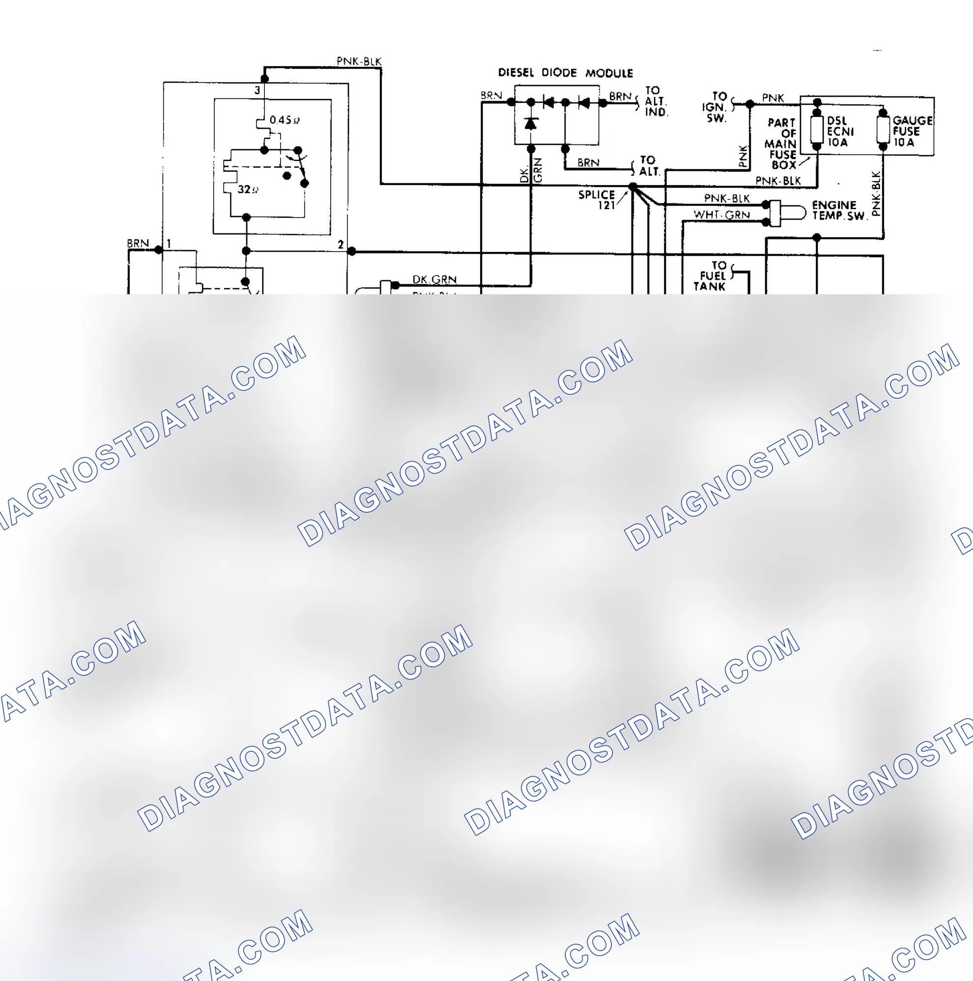 Scheme 45: Glow Plug System Wiring Diagram (Thermal Type - V6)