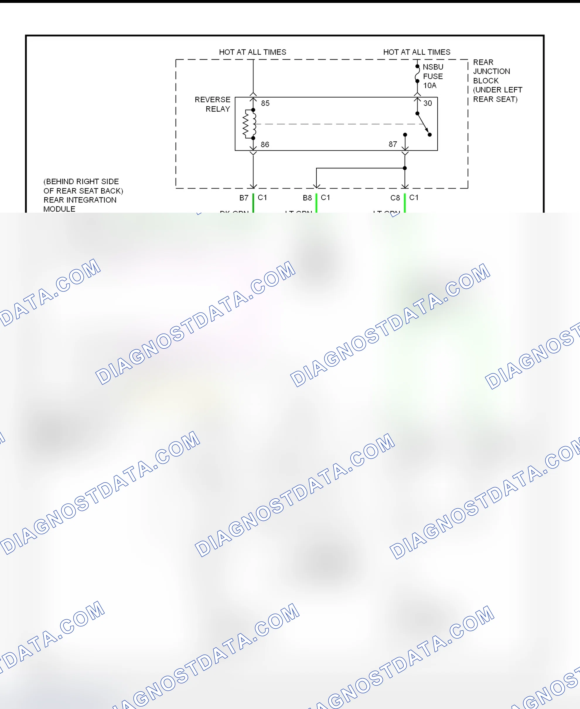 Scheme 76: Back-Up Lights Wiring Diagram (Seville)
