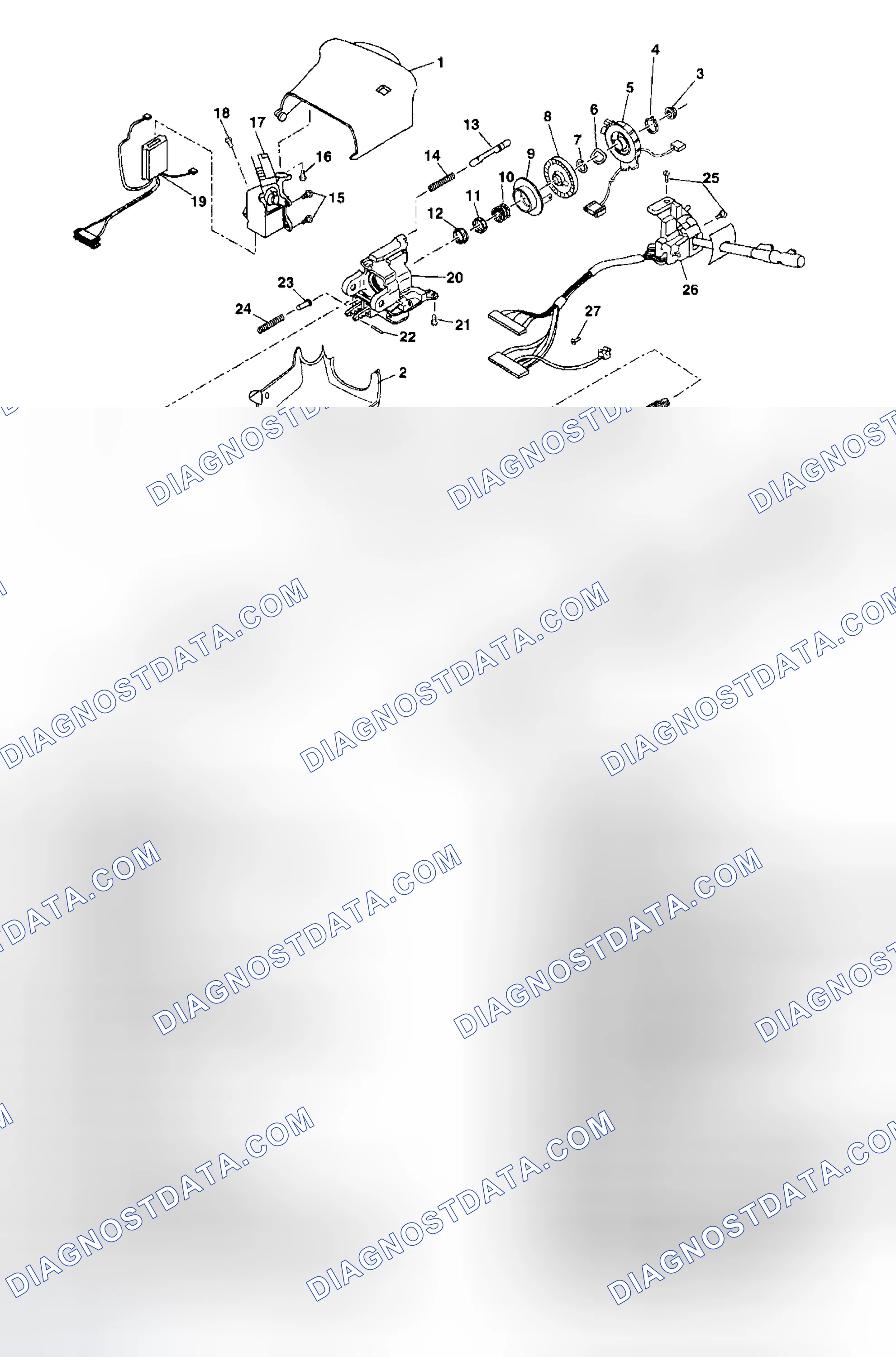 Scheme 6: Steering Column Disassembled View (Floor Shift Sphere Joint)